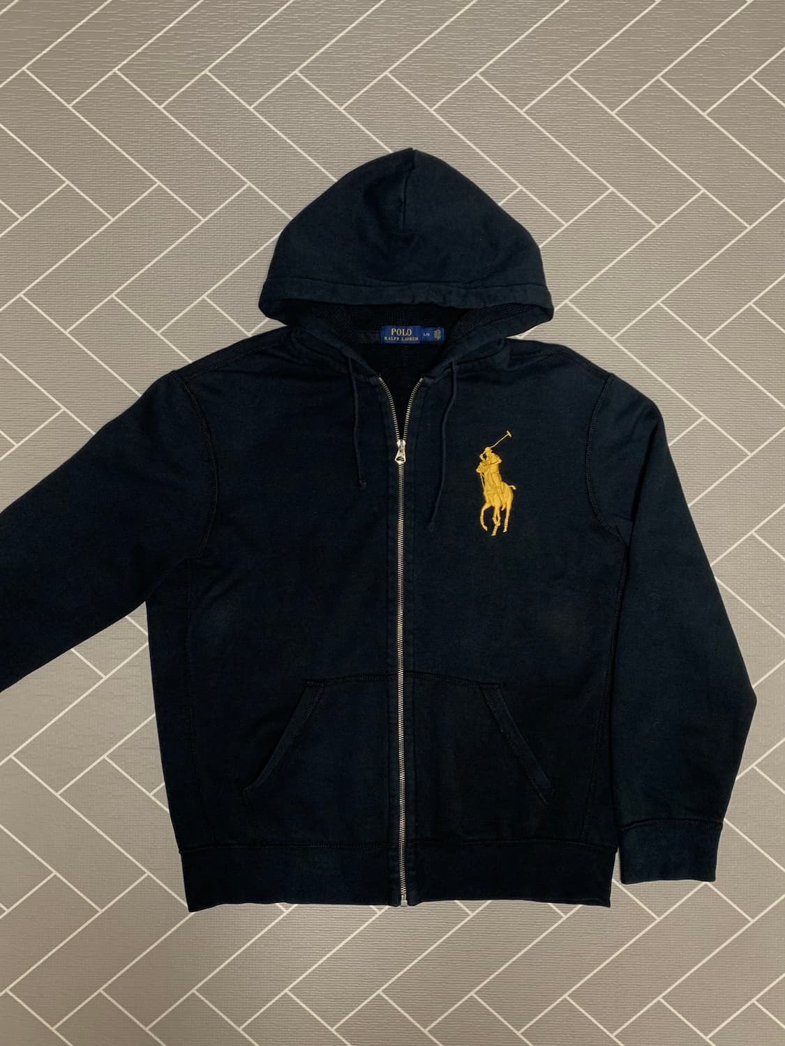 폴로 빅포니 후드집업 블랙 상품이미지1