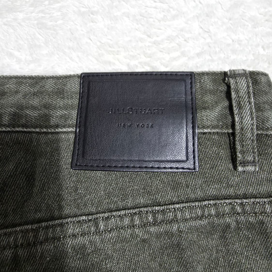 (32)질스튜어트맨 슬릿 데님 팬츠 카키 상품이미지4