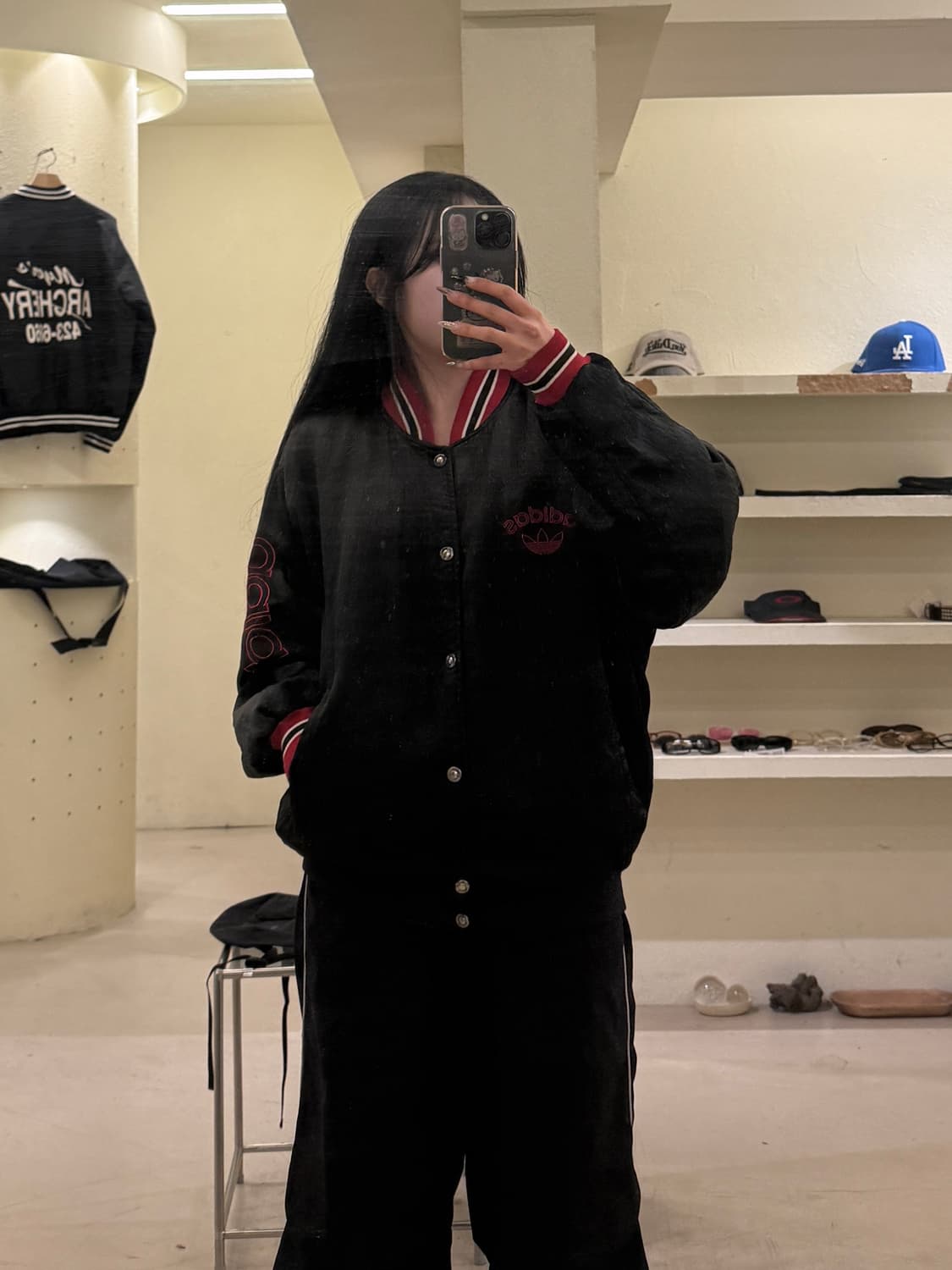 00s 아디다스 올드스쿨 사틴 바시티 자켓 U742 상품이미지1