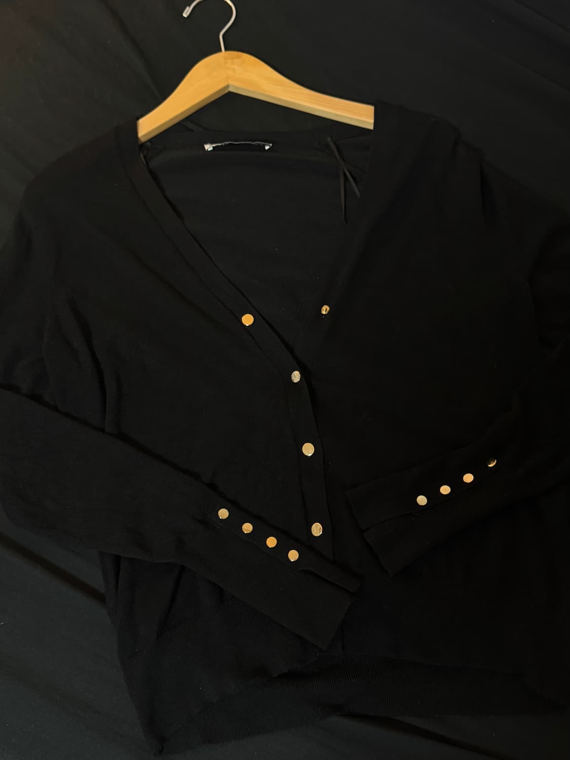 ZARA 자라 금장 블랙 가디건 상품이미지1