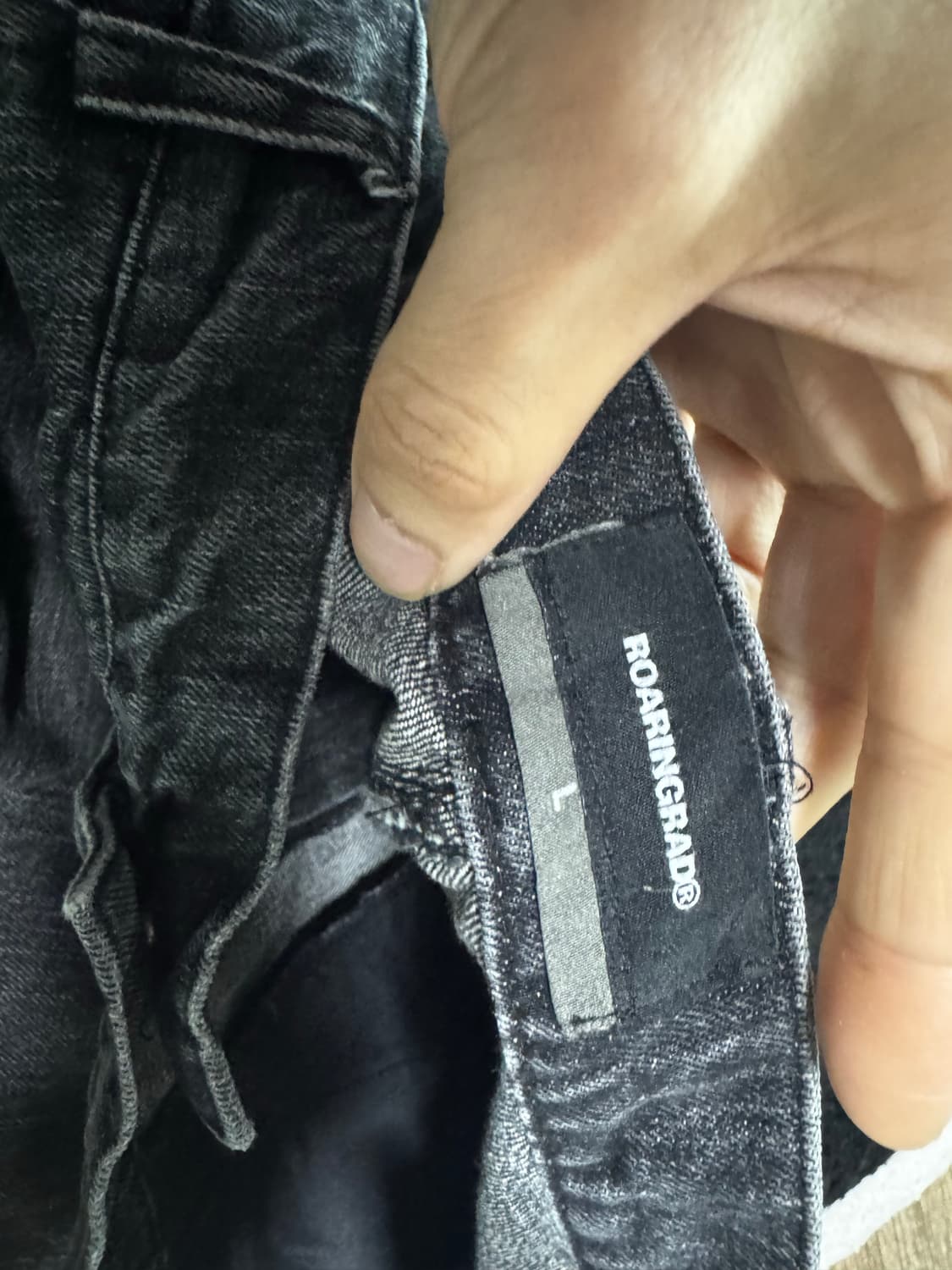 Washed Denim Carpenter Pants Black 상품이미지6