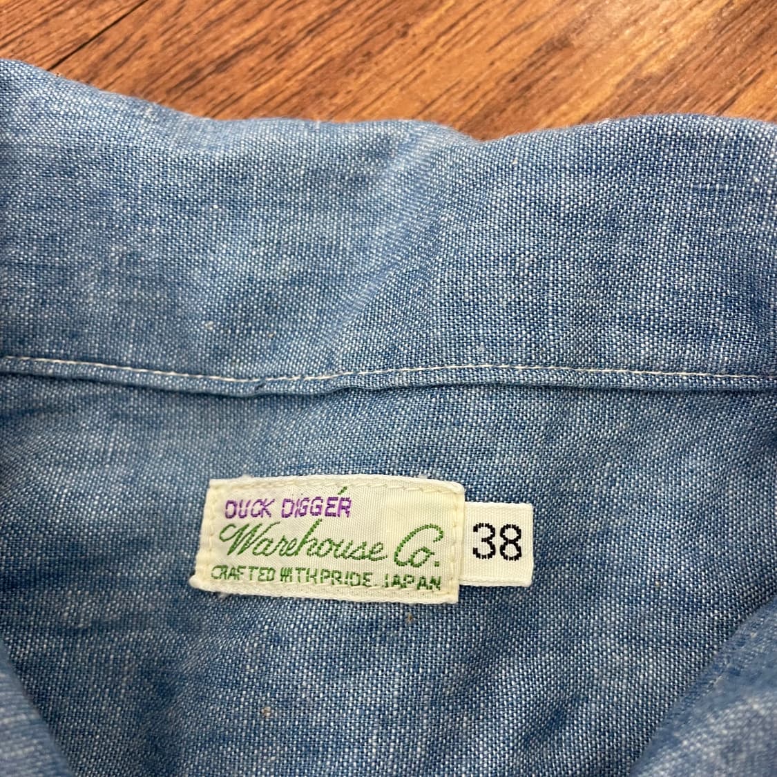 웨어하우스 덕 디거 오픈카라 샴브레이 셔츠 상품이미지5