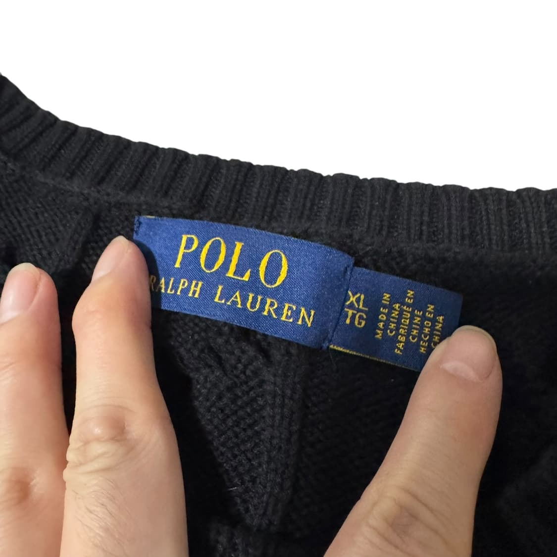 신형 폴로 랄프로렌 블랙 꽈배기 니트 상품이미지3