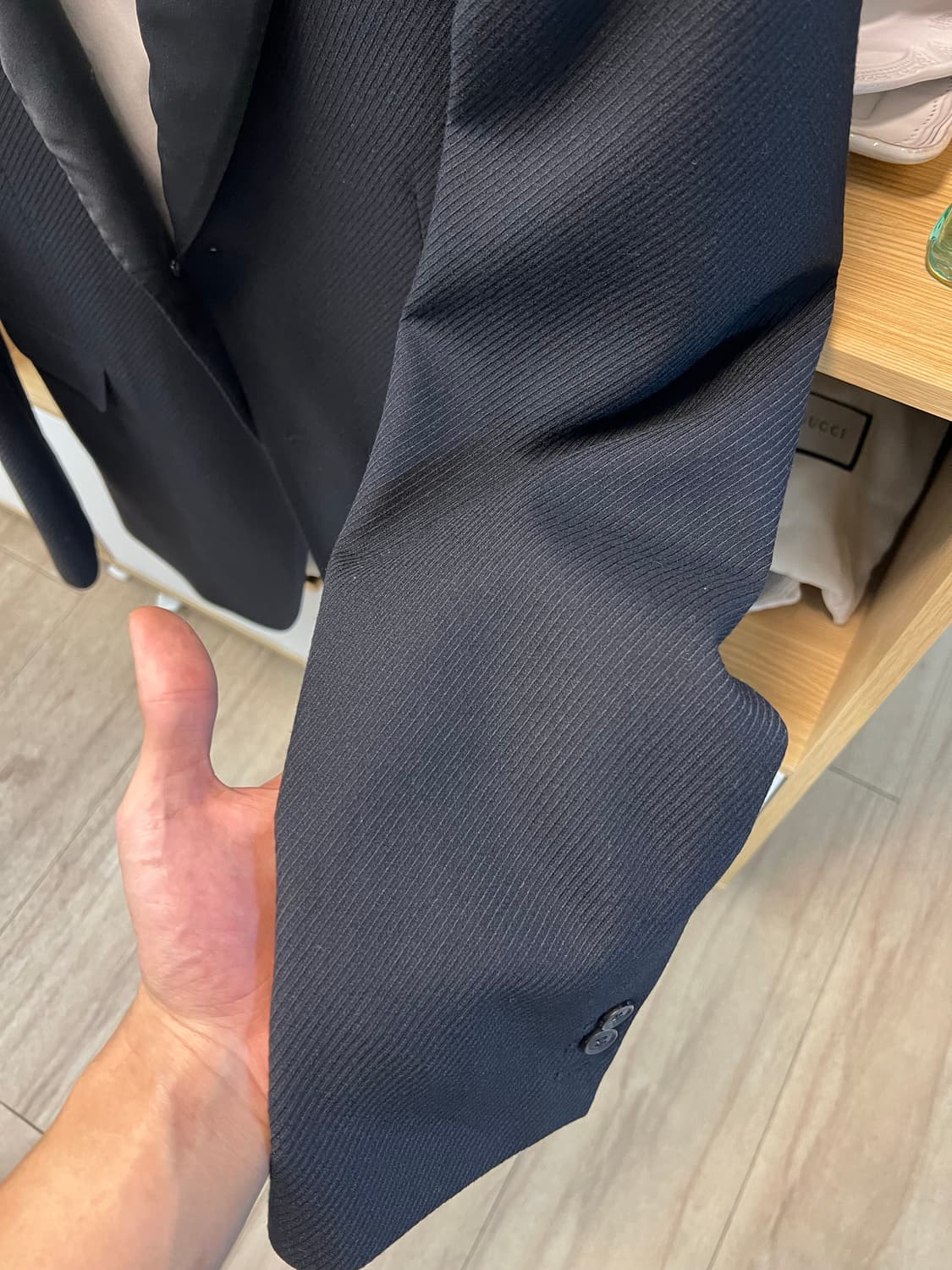 리트 울 실크 피크드 블레이져 상품이미지6