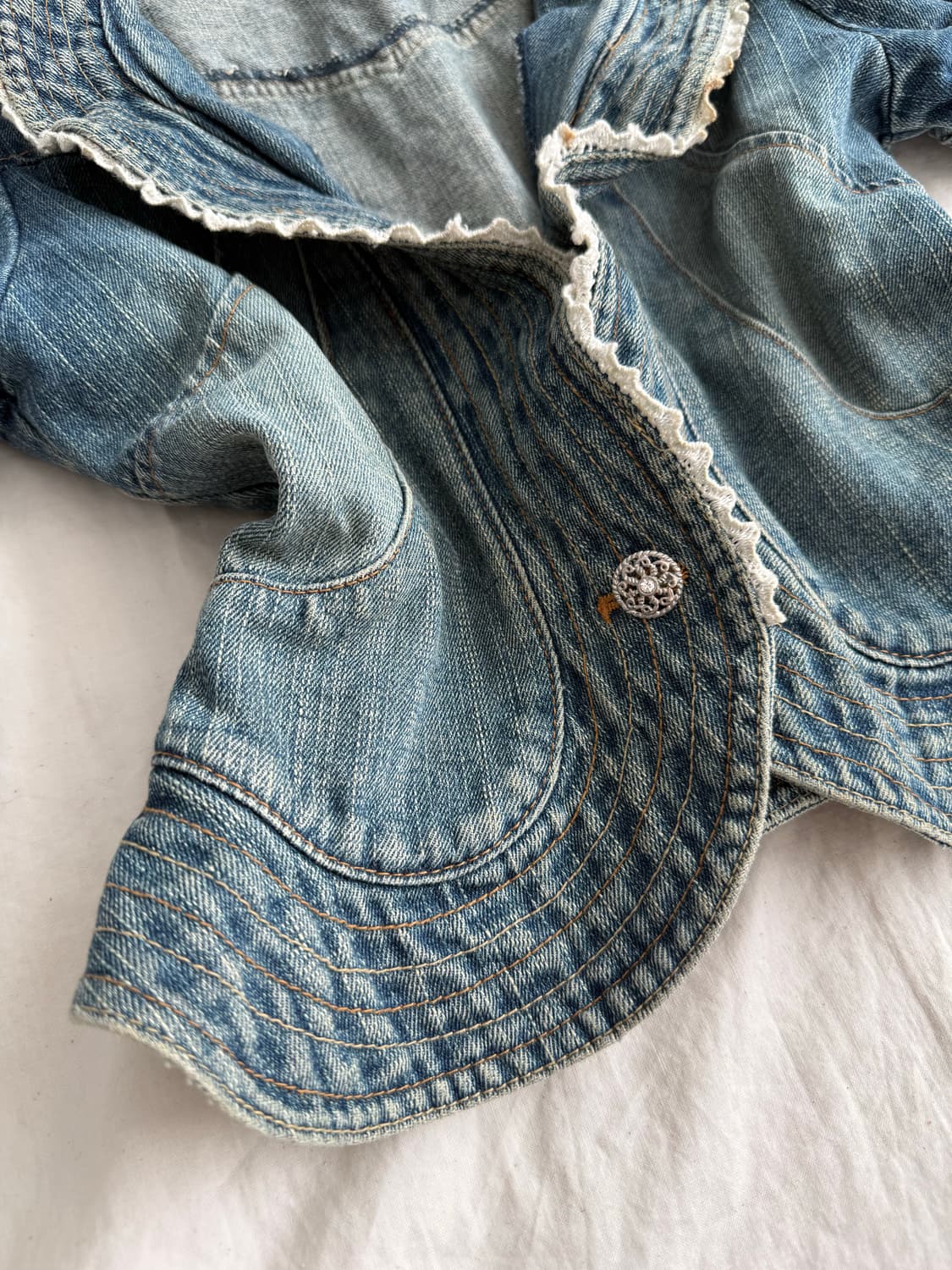 페어리 러블리 데님 숏자켓 상품이미지4