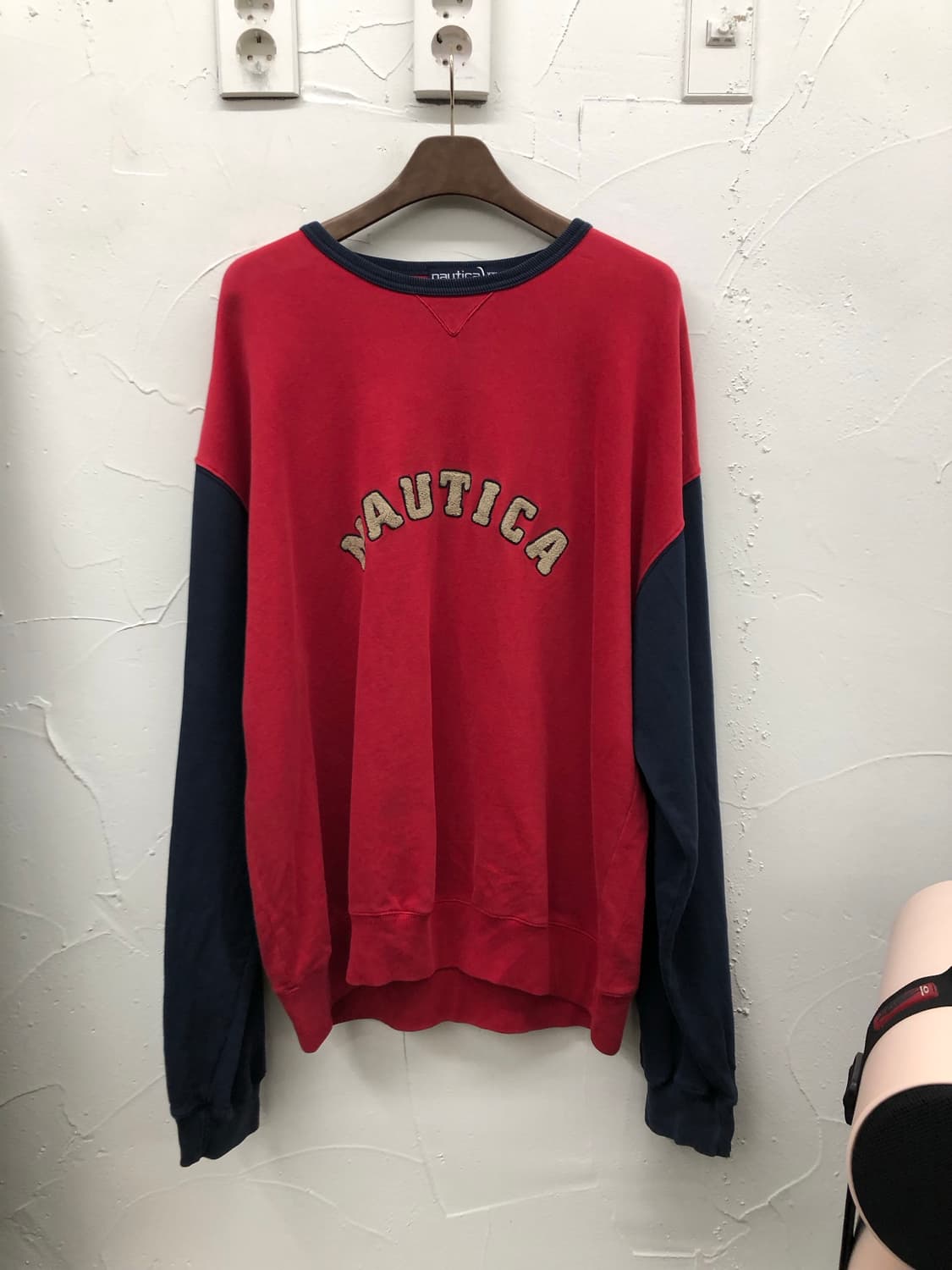 90s 노티카 아치 로고 투톤 맨투맨 상품이미지1