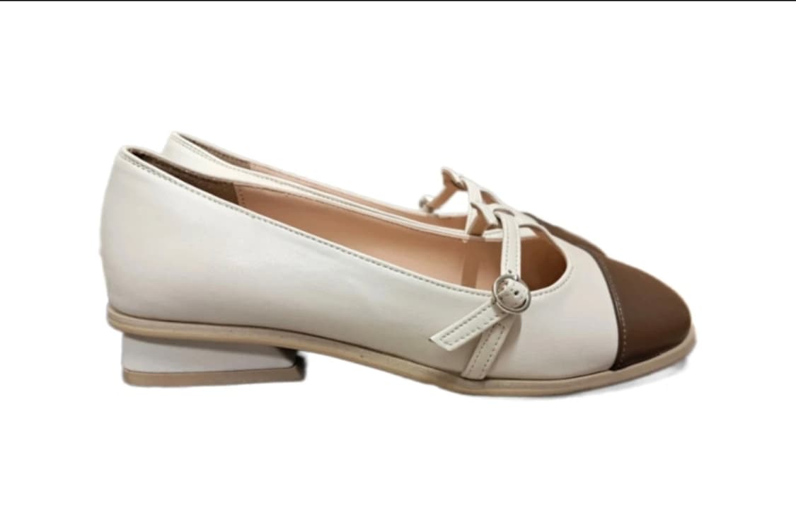 엘칸토 브라운 컬러콤비 구두(2.5cm) 상품이미지3