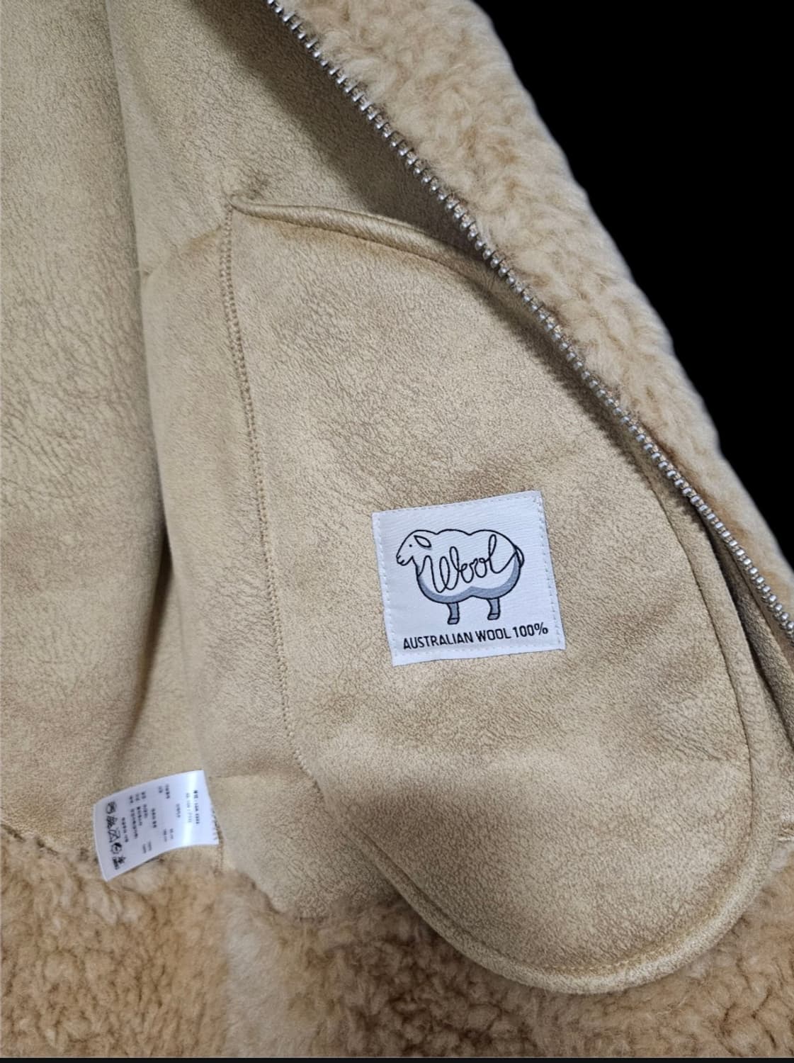 A&D ATELIER 울 100% 램스킨 양모자켓 55 상품이미지7