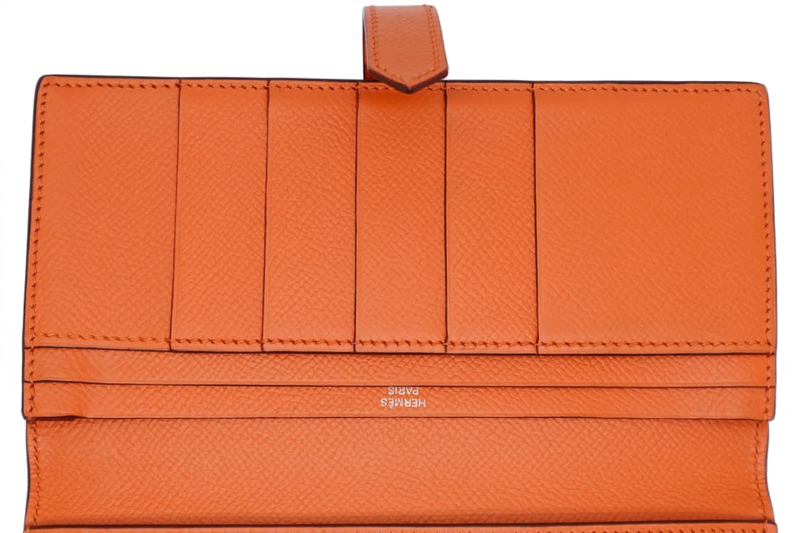 에르메스 베안 소플렛 오렌지 앱송 금장 남녀공용 엡송 장지갑 상품이미지6
