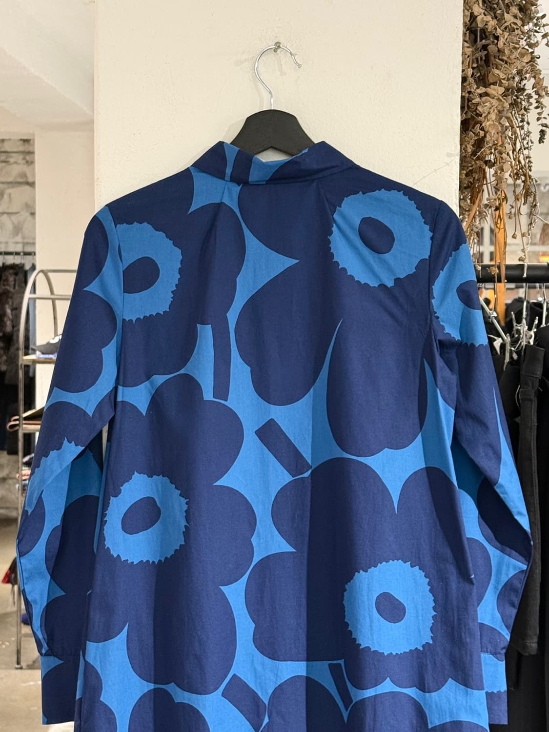 마리메꼬 블루 우니꼬 패턴 셔츠 원피스 상품이미지5