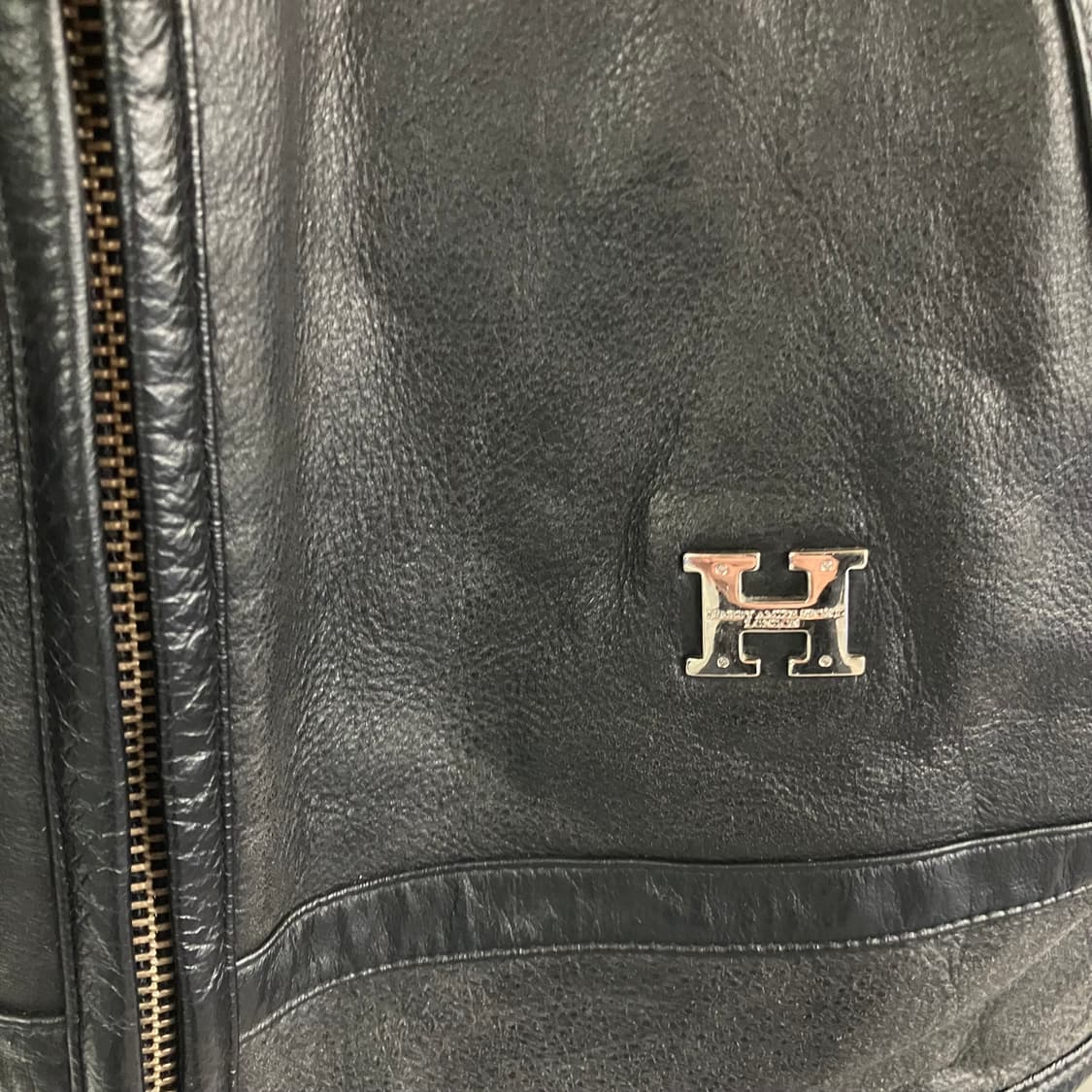 하디 에이미스 블랙 무스탕 레더 자켓 M 상품이미지5