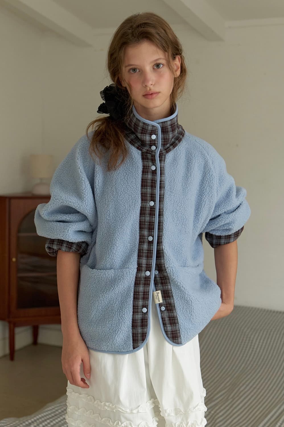 A CHECK FLEECE REVERSIBLE JUMPER 상품이미지1