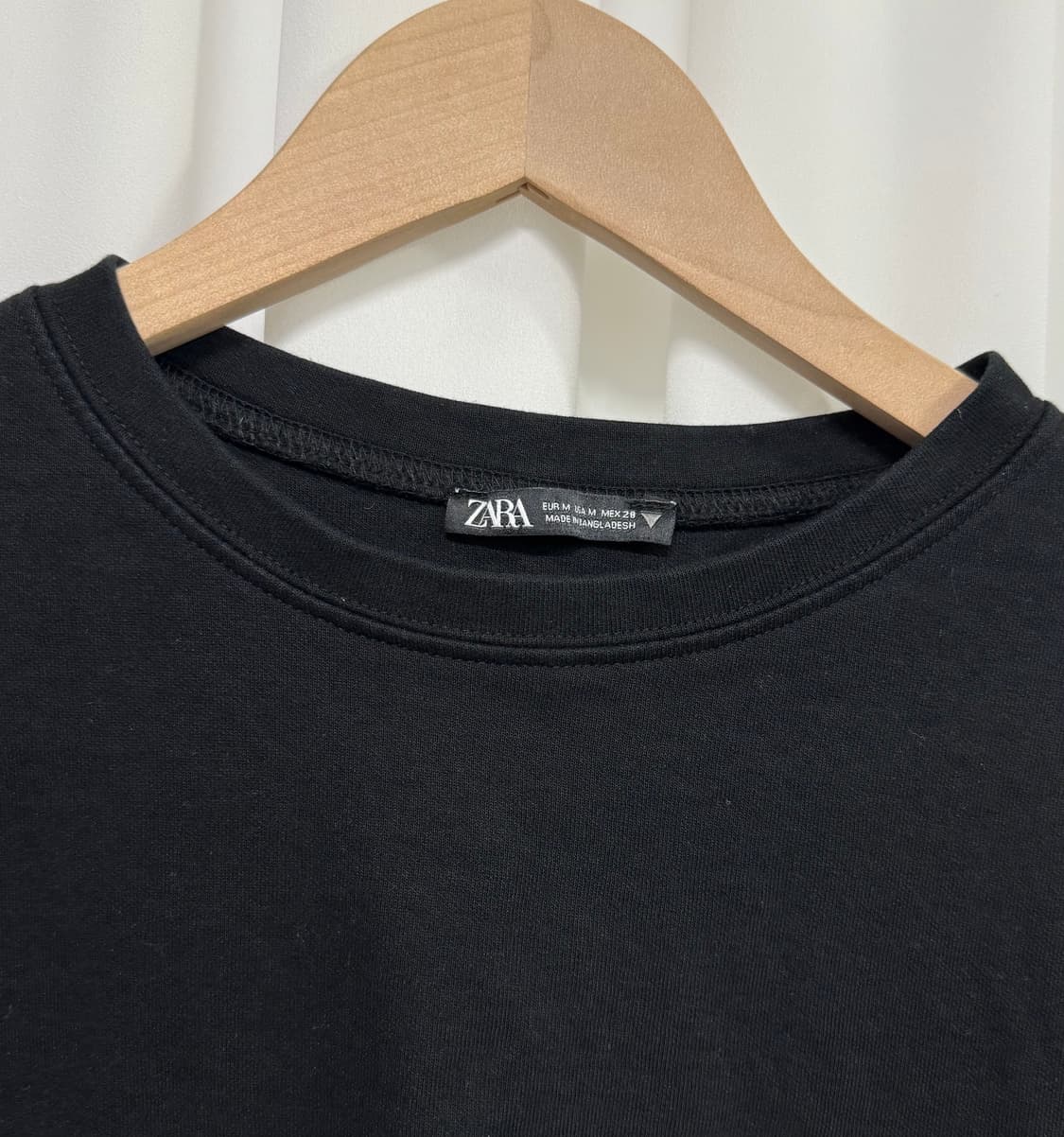 ZARA 자라 블랙 롱 반팔티  상품이미지8