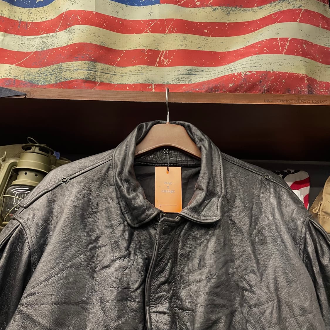 90s Echtes Leder 리얼 레더 플라이트 봄버 자켓 상품이미지3