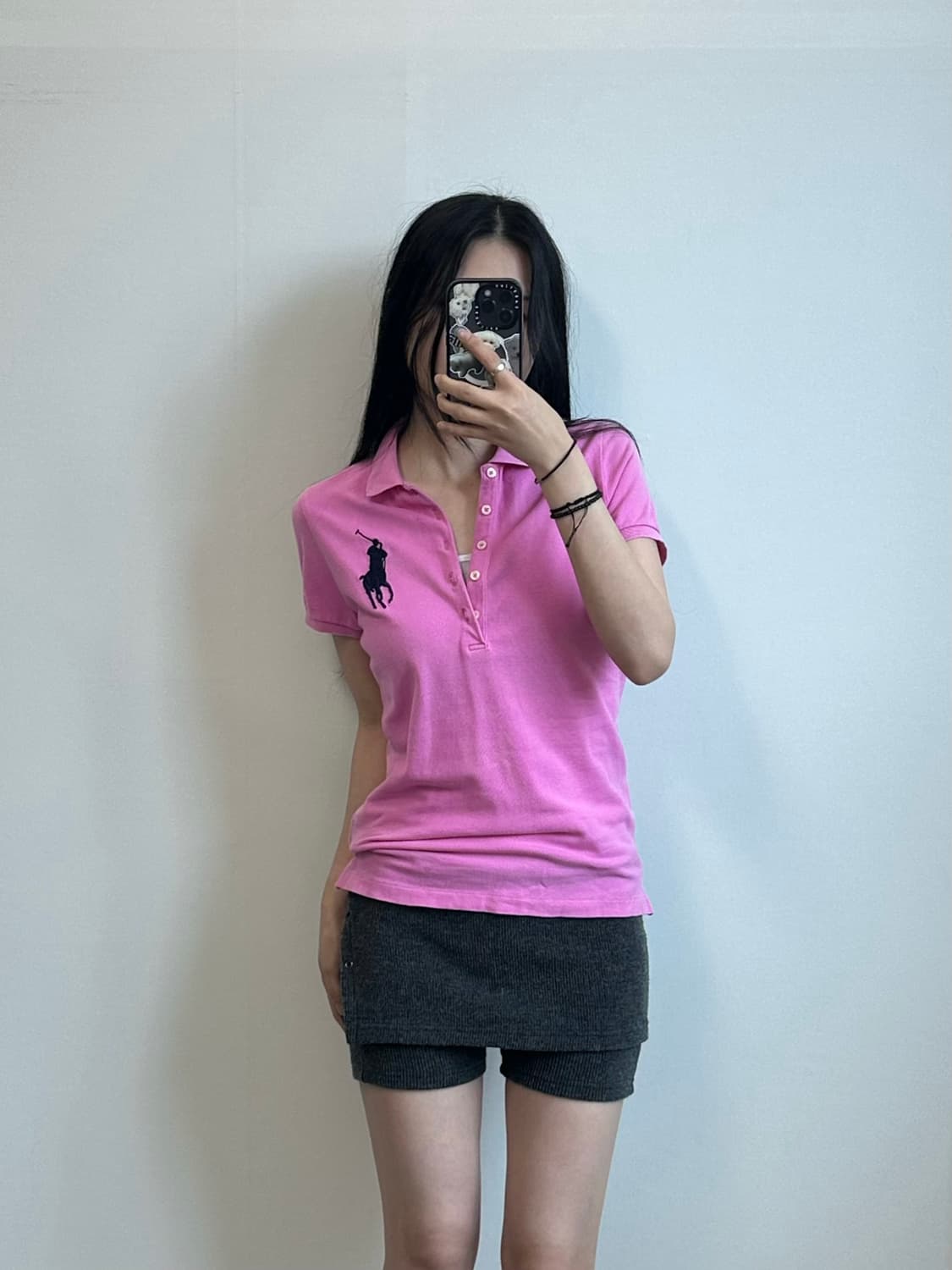 폴로 랄프로렌 빅포니 핑크 피케 반팔 카라 티셔츠 상품이미지1