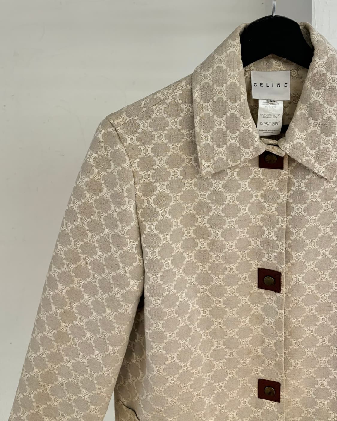 셀린느 베이지 마카담 패턴 자켓 상품이미지3