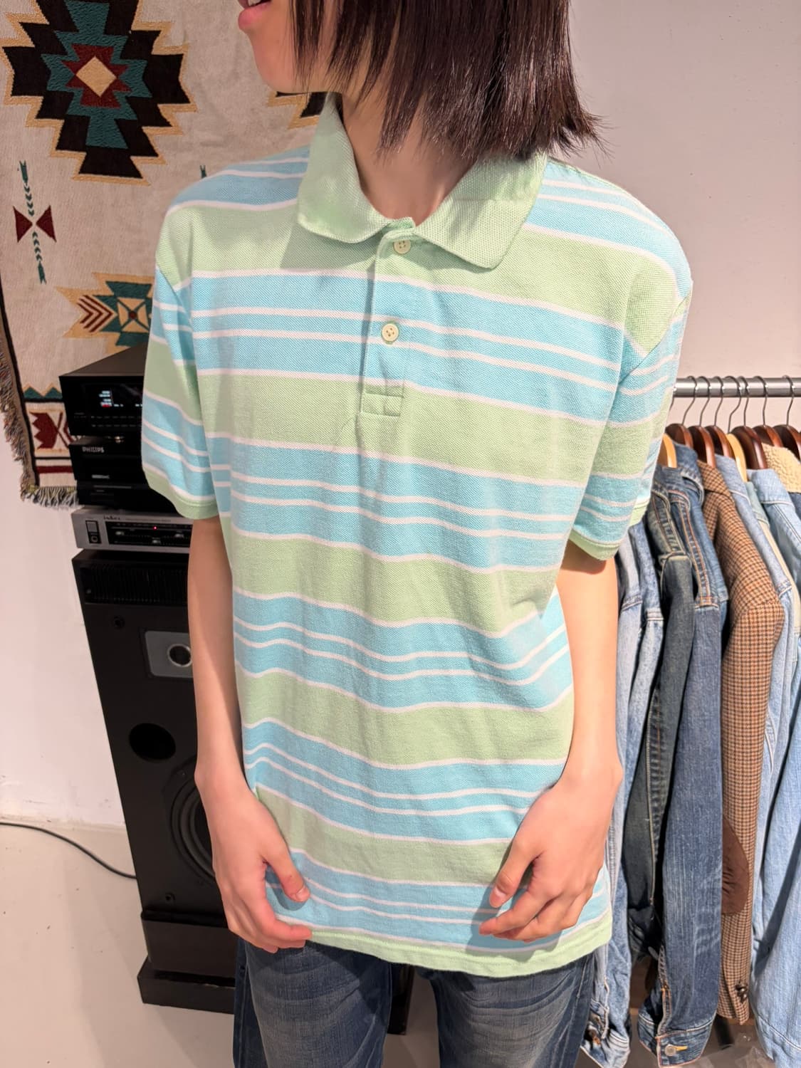 St Johns Bay 민트 스트라이프 카라티 상품이미지1