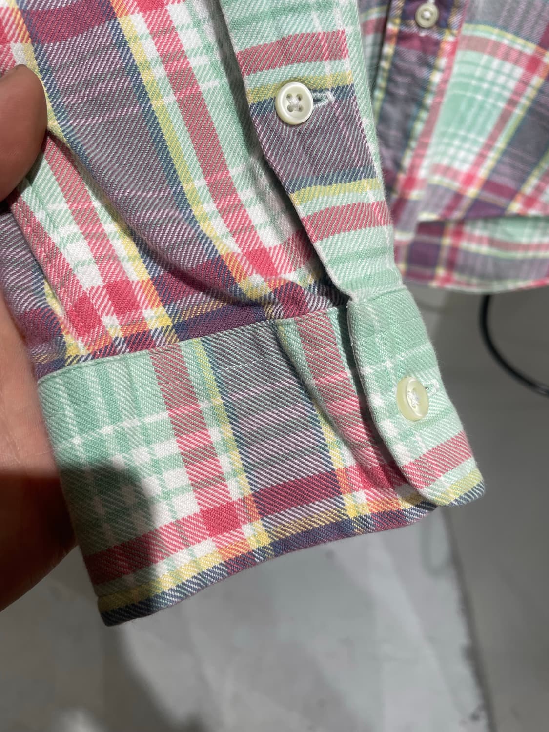 폴로 랄프로렌 민트 체크 옥스포드 셔츠 상품이미지5