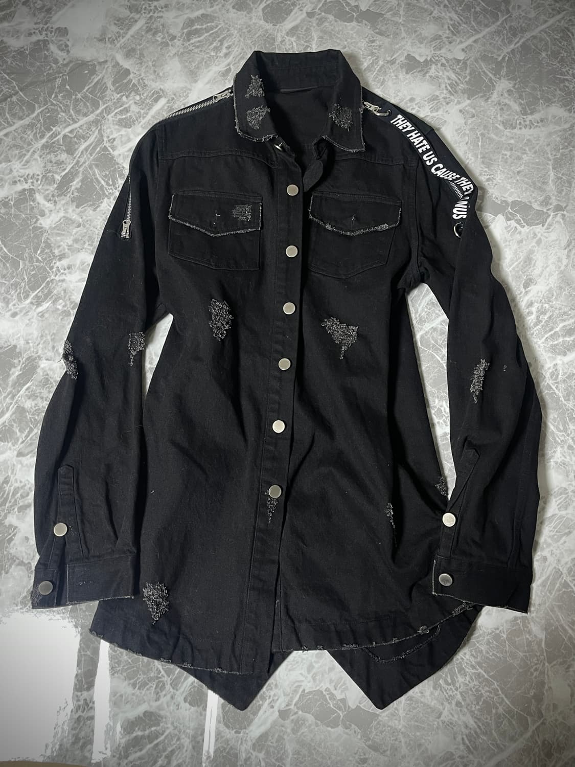(sss)denim zipper long jacket 상품이미지1