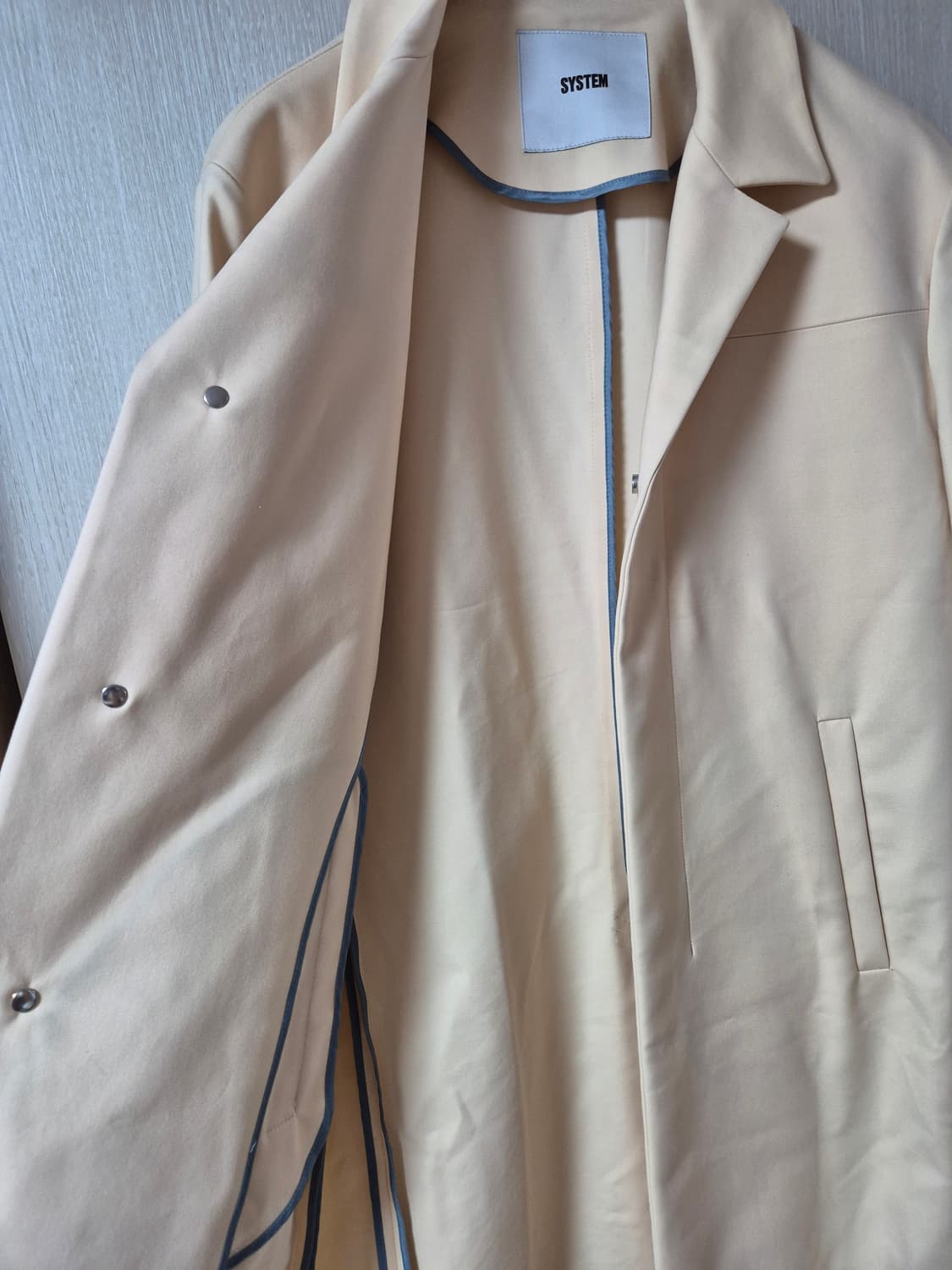 시스템 옴므 트렌치 코트 베이지 봄가을 코트 95 상품이미지5