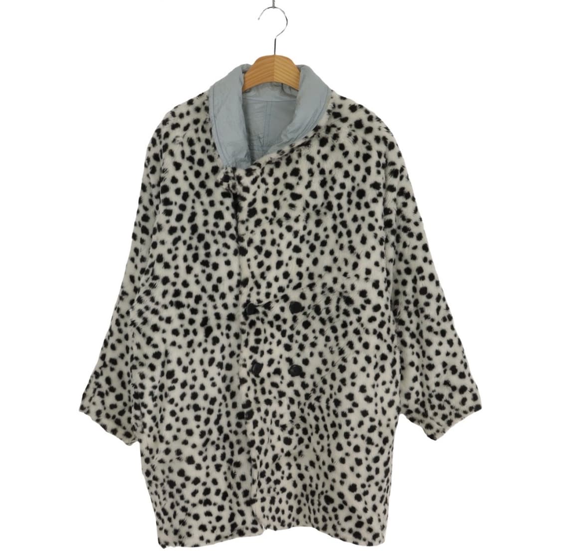 Vintage 호피 레오파드 리버시블 퍼 코트 상품이미지1