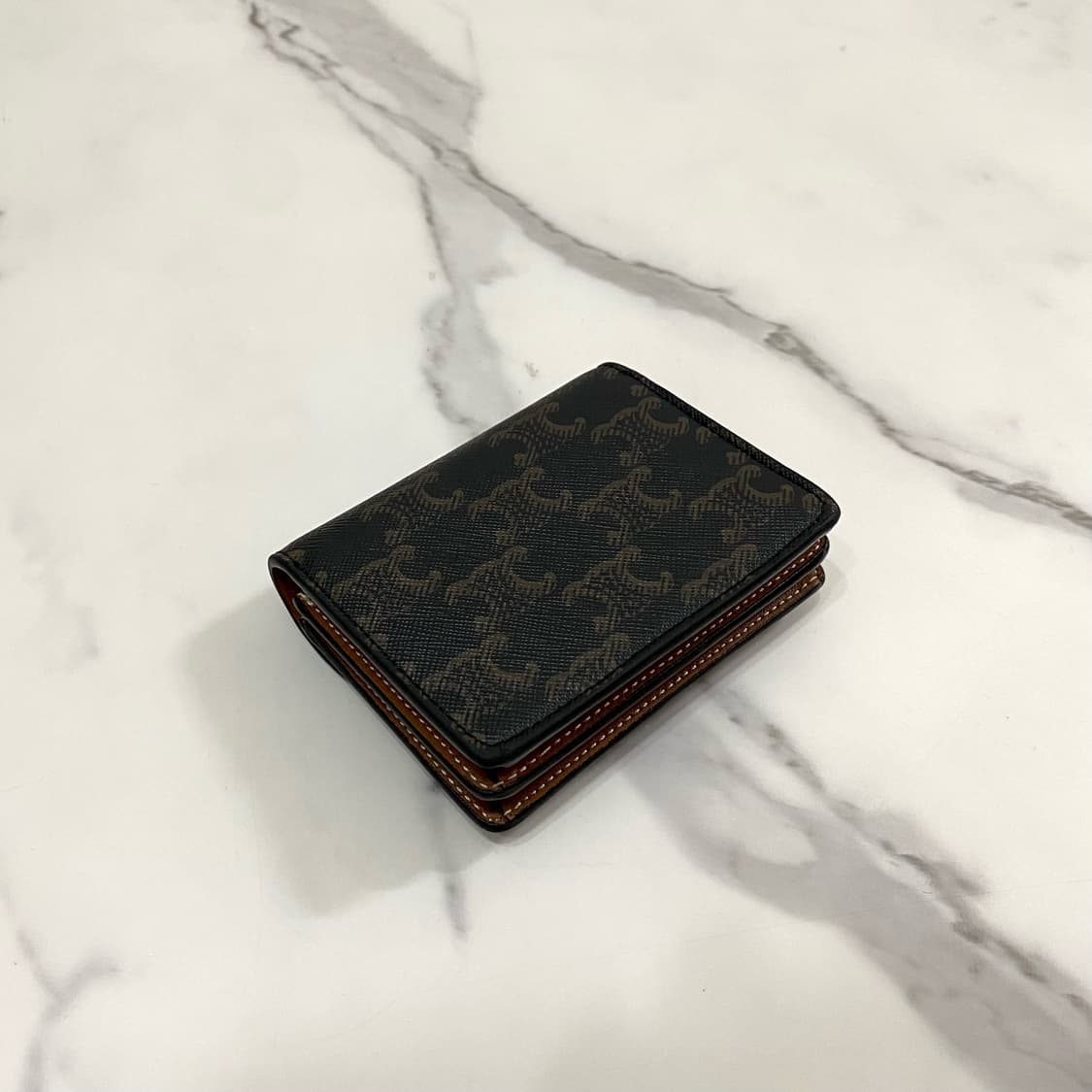 셀린느 트리옹프 캔버스 비즈니스 카드지갑 여성 반지갑 명함지갑 탄 상품이미지8