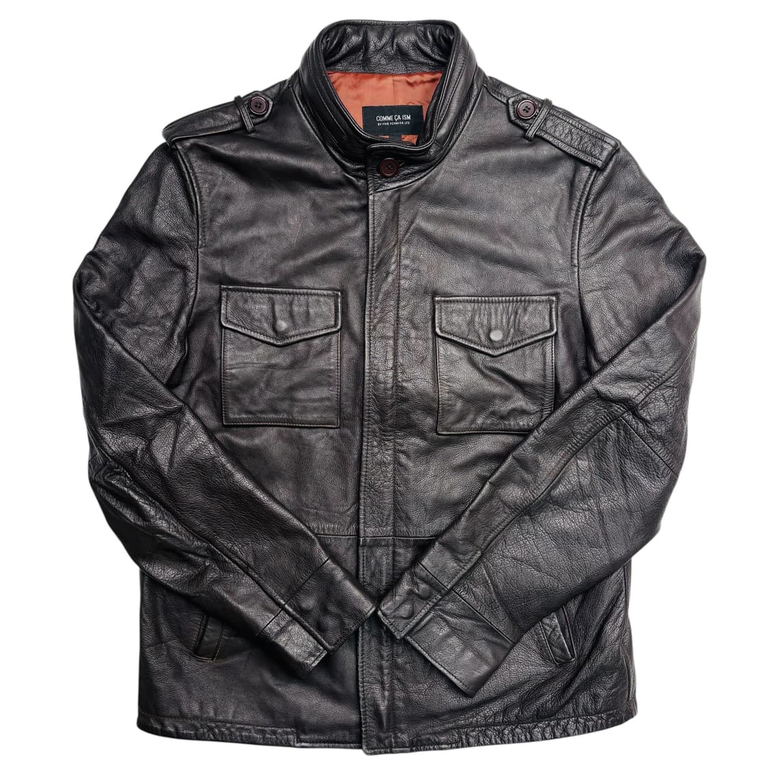 콤사 이즘 브라운 램스킨 레더 자켓 L 상품이미지1