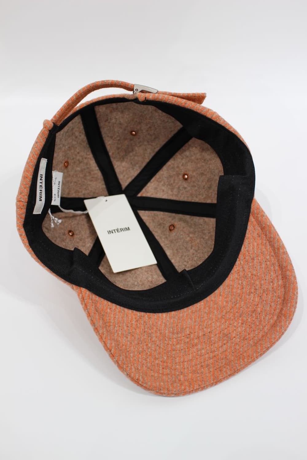 INTERIM 인테림 헤비울 캐시 헤링본 오렌지 캡 상품이미지2