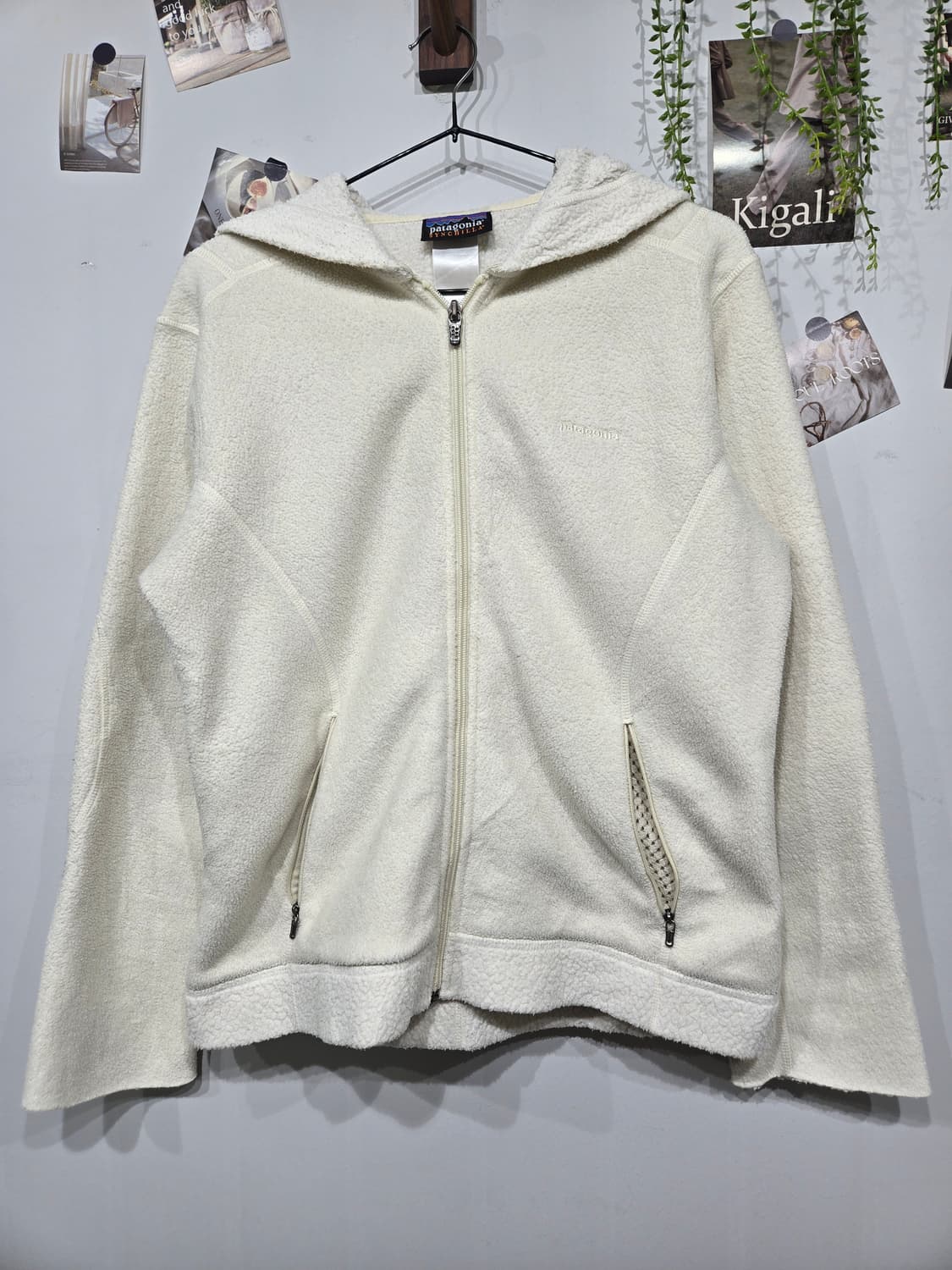 파타고니아 아이보리 뽀글이 후리스 집업 상품이미지3