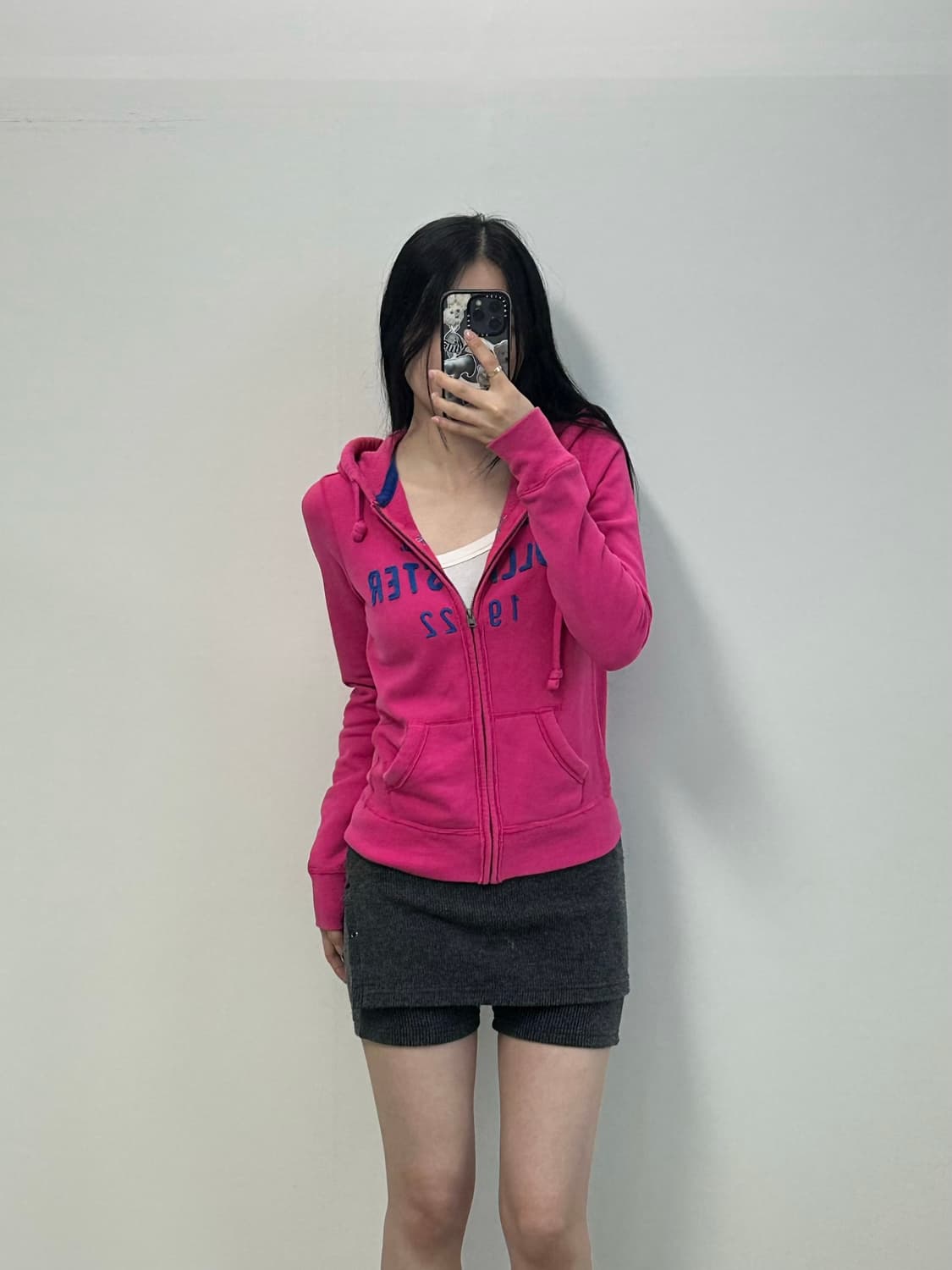 홀리스터 y2k 와투케 핫핑크 후드집업 상품이미지1