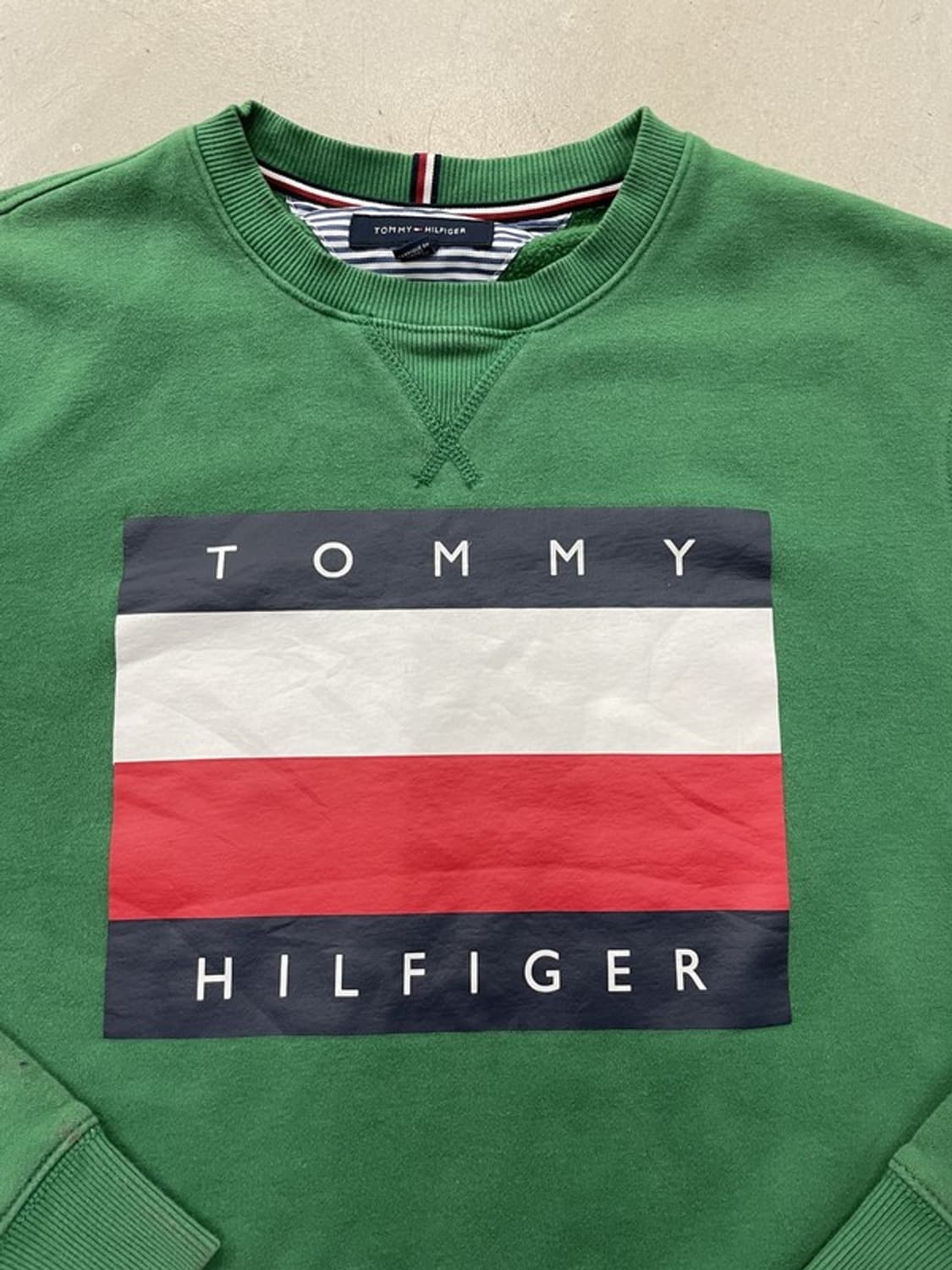 타미힐피거 그린 맨투맨 L 상품이미지2