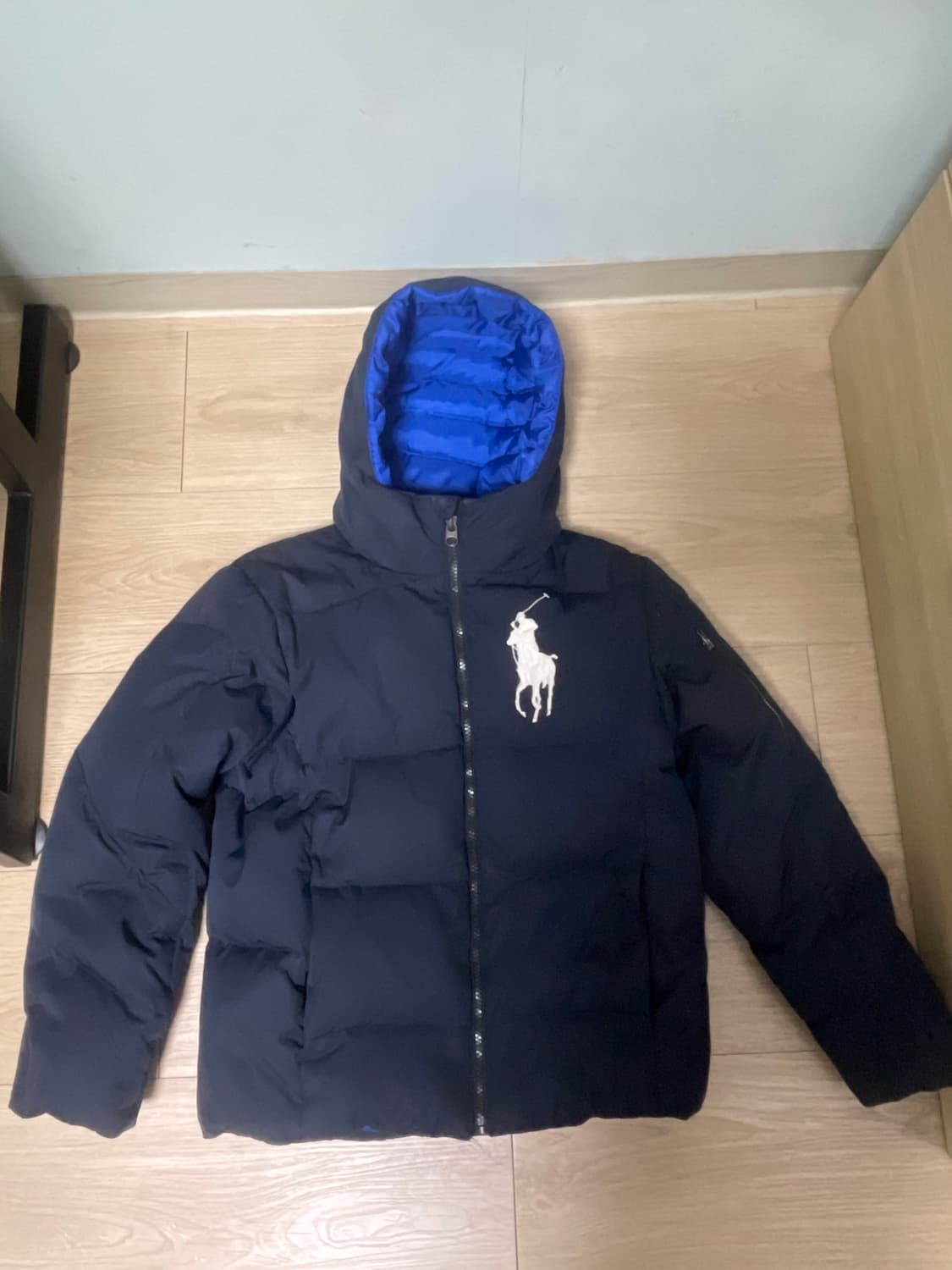 폴로 랄프 로렌 빅포니 후드 패딩 점퍼 네이비 상품이미지2