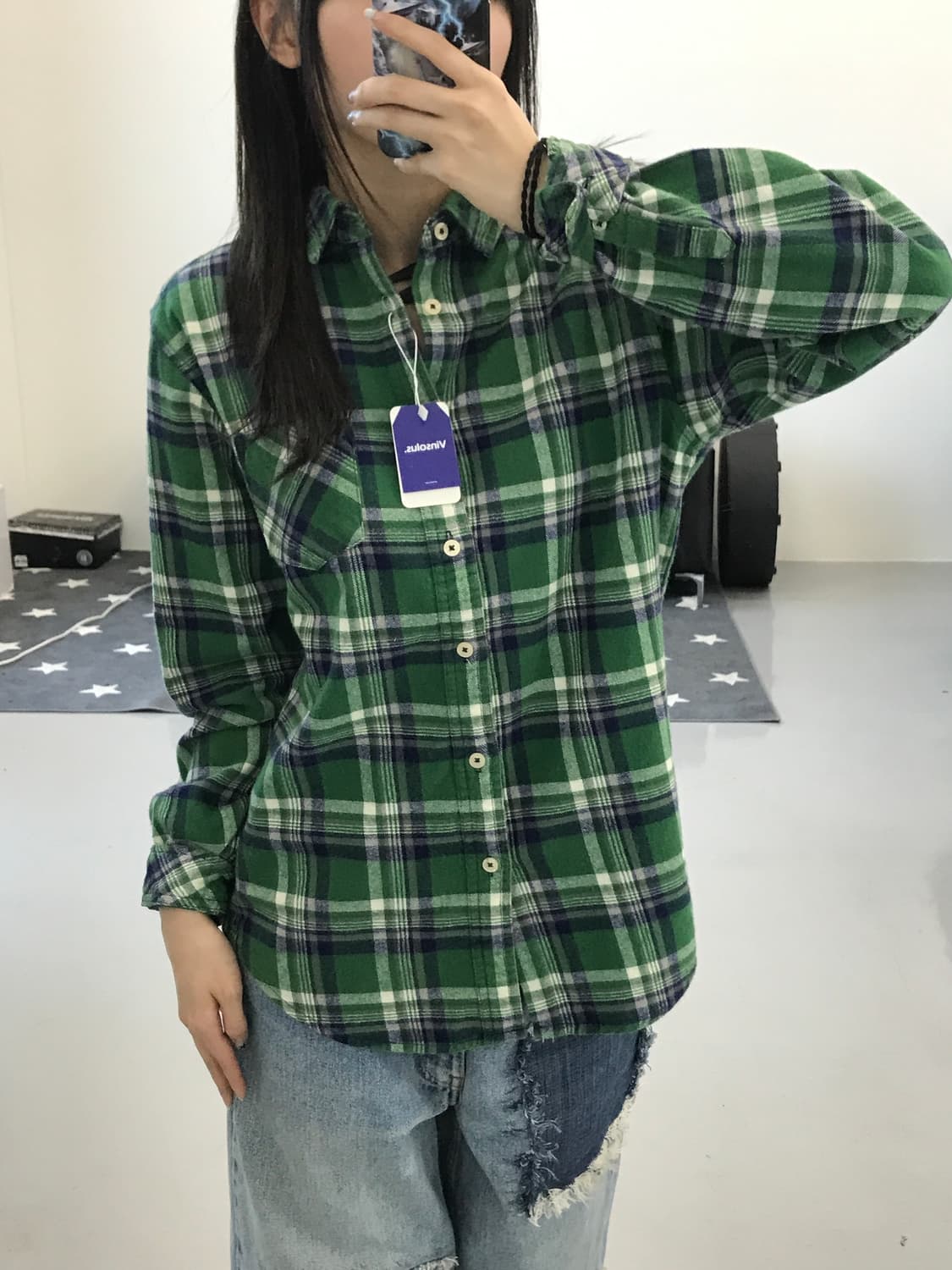 저널스텐다드 그린 체크남방셔츠 상품이미지2