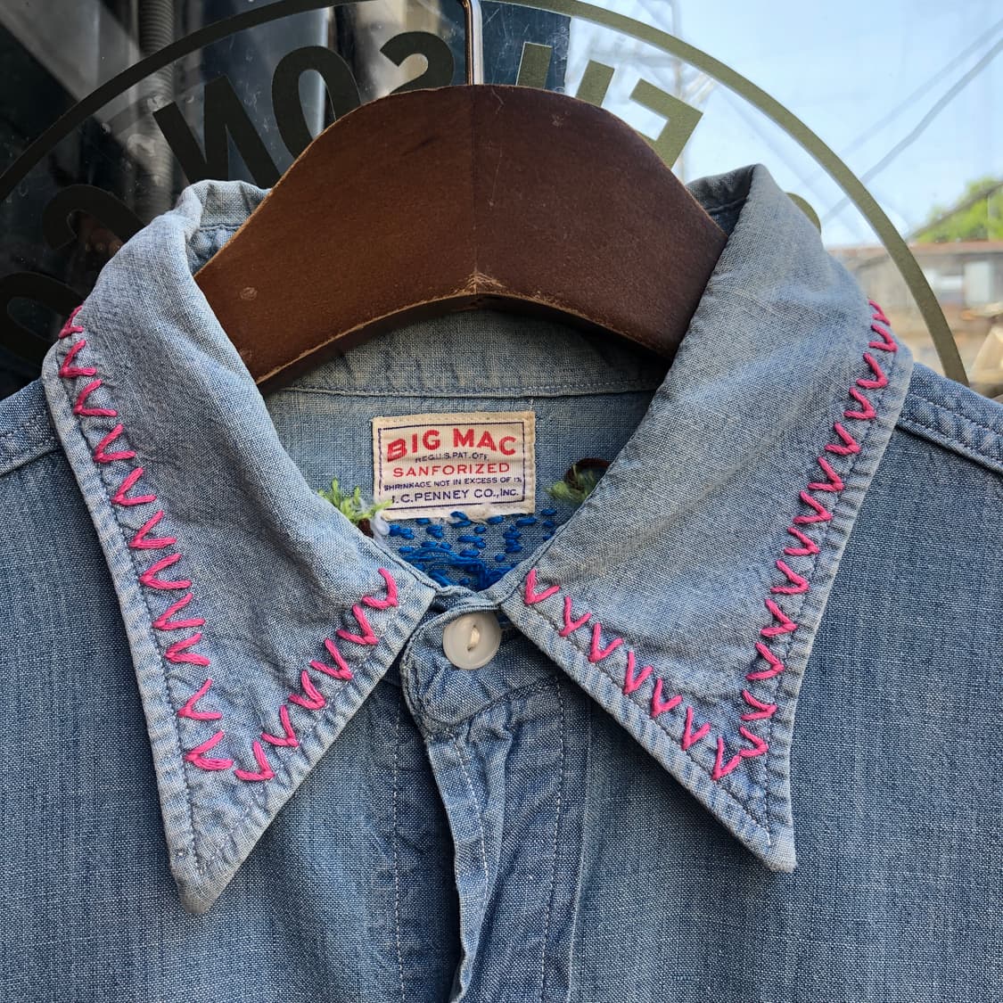 50s Bigmac chambray shirt-L 상품이미지4