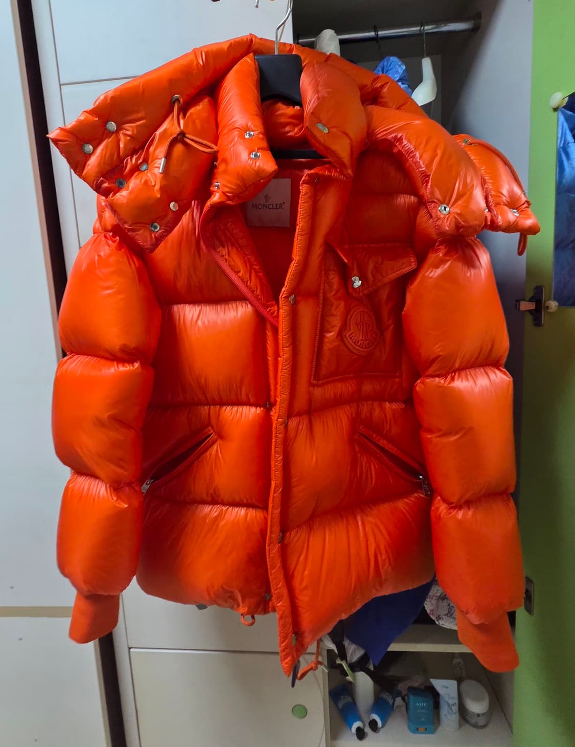 몽클레어 몽클레르 라멘틴 쇼트 다운 자켓 패딩 오렌지 사이즈 1 상품이미지1