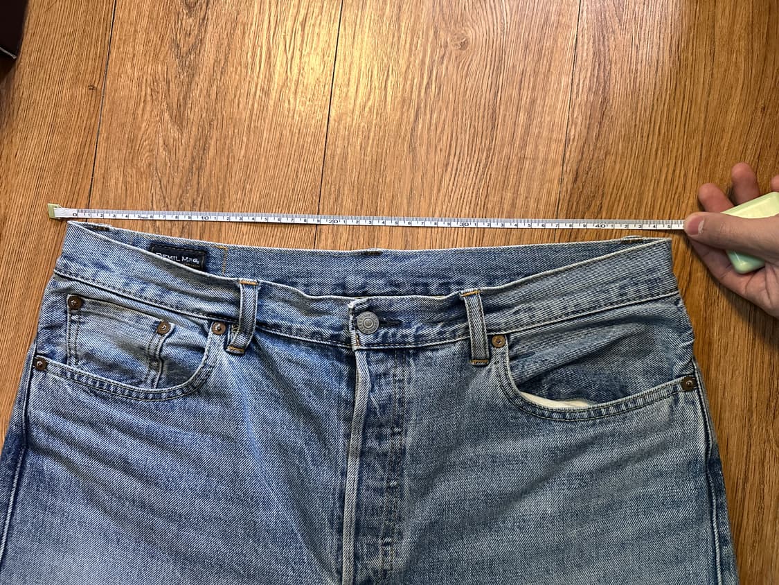 데밀 009R 데님 워싱 청바지 W34 연청 상품이미지7