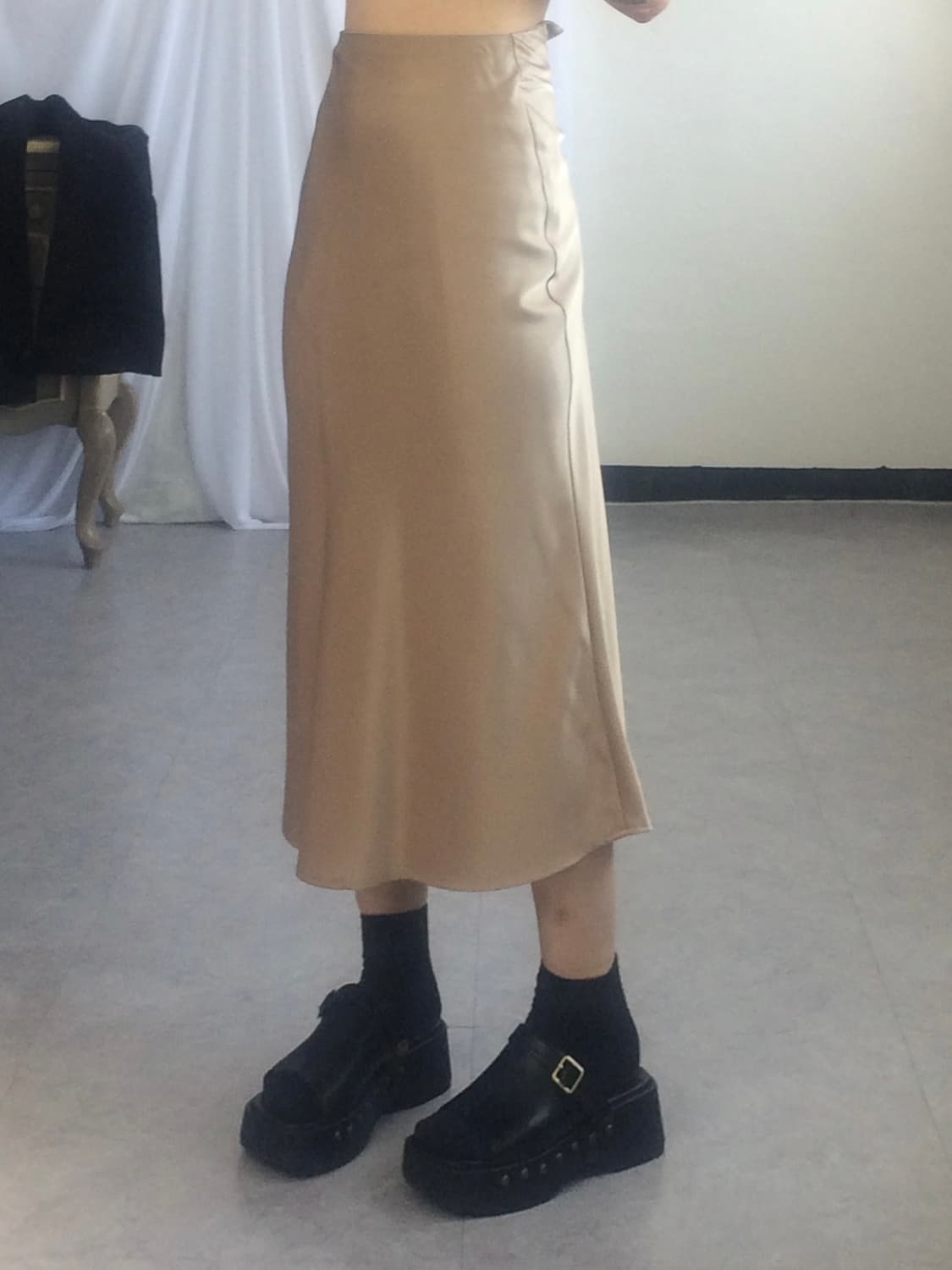 Glossy long skirt 상품이미지8