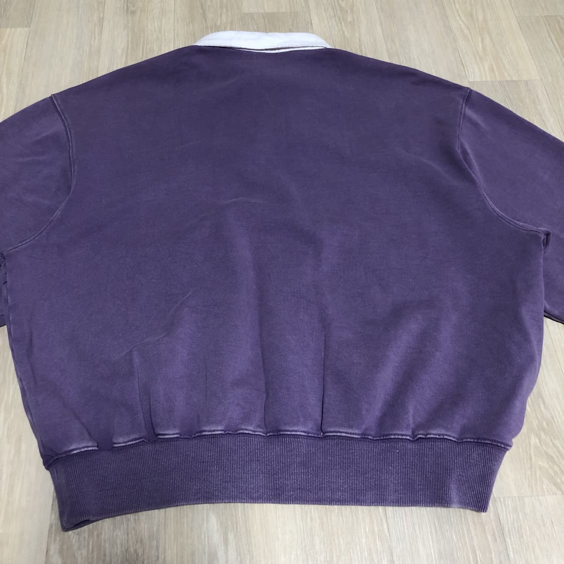 (L) 새상품 파르티멘토 2year 워시 럭비 스웨트 셔츠 퍼플 상품이미지10