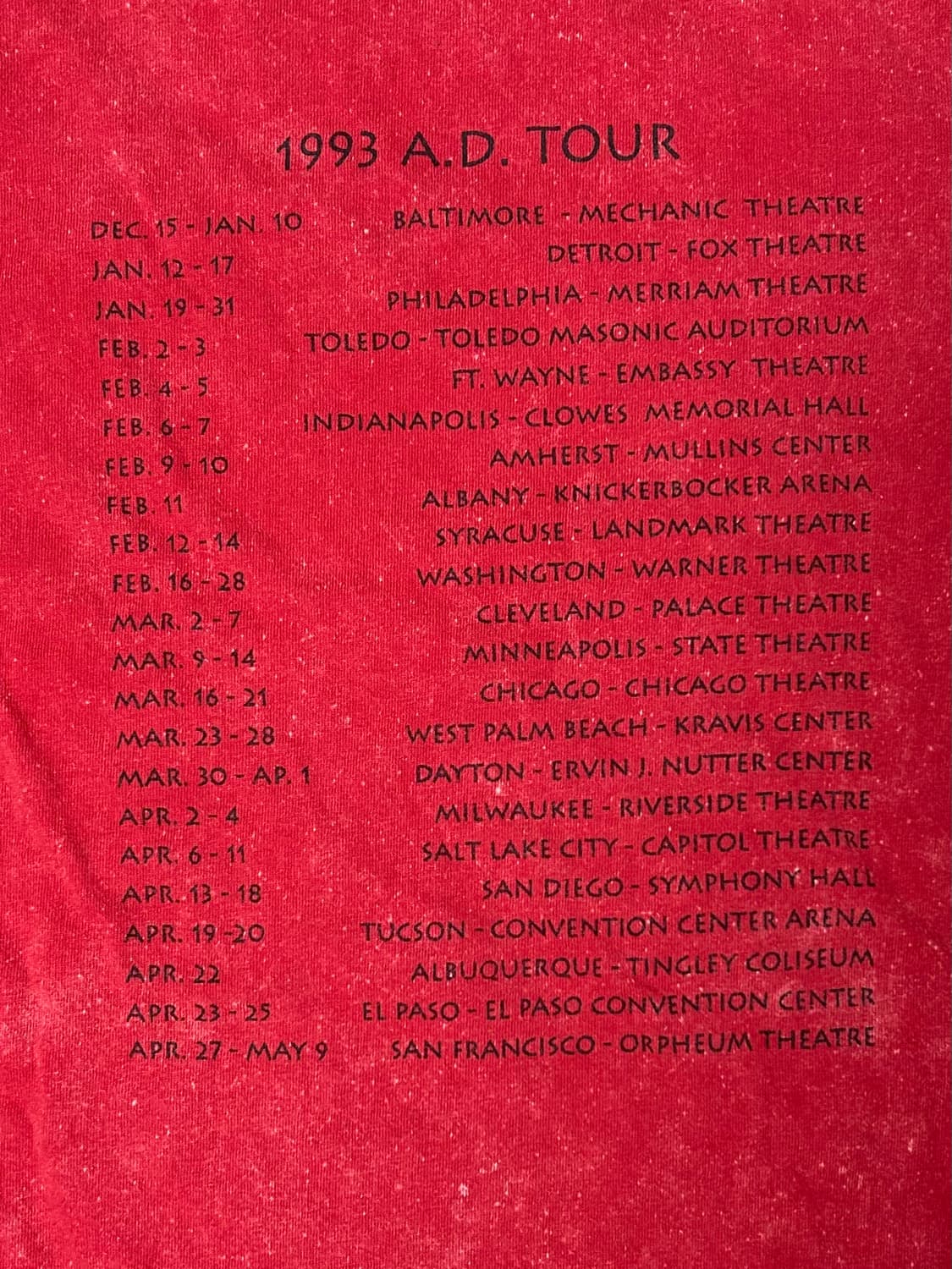 1993 fruit of the loom vintage t xl 상품이미지7