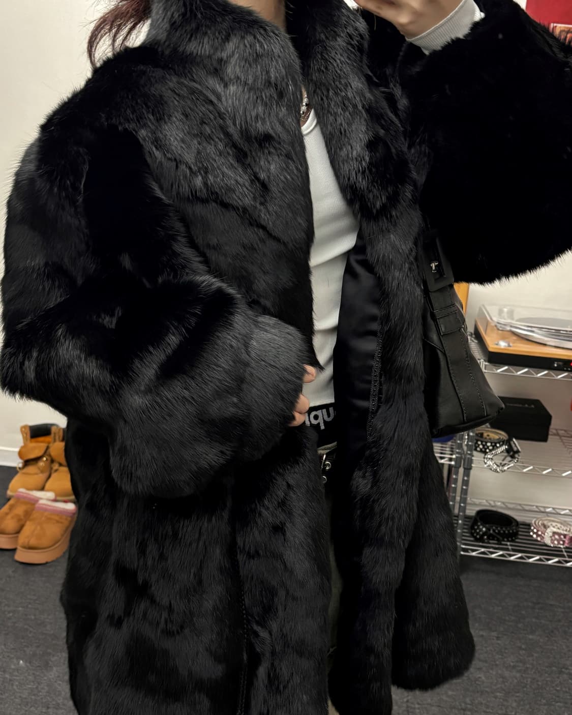 올드 빈티지 리얼 퍼 롱 코트 상품이미지2