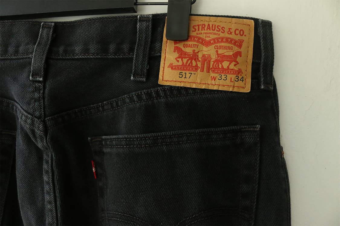 리바이스 517 블랙 부츠컷 팬츠 33" 상품이미지7