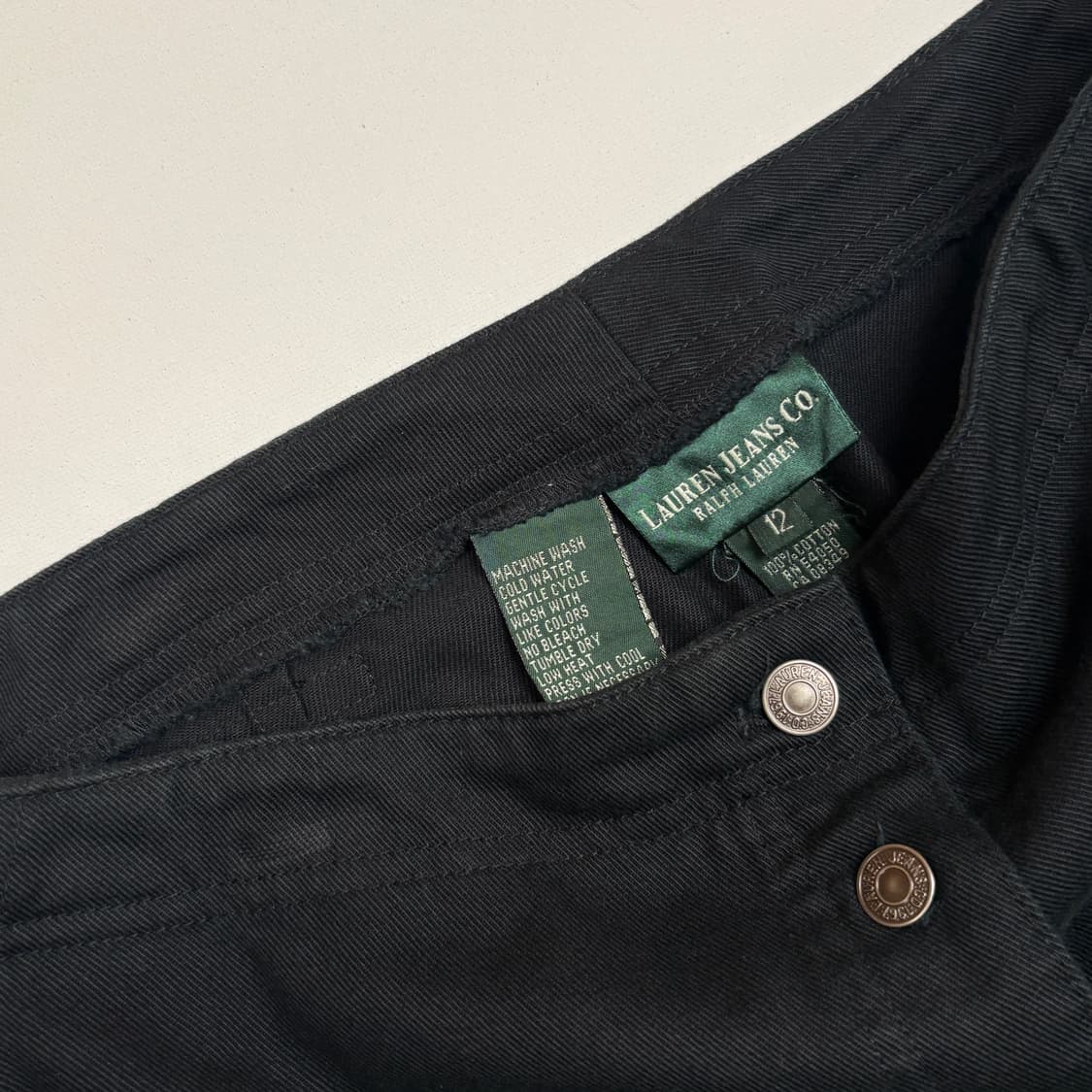 9-00s Lauren Jeans black cotton skirt 상품이미지4