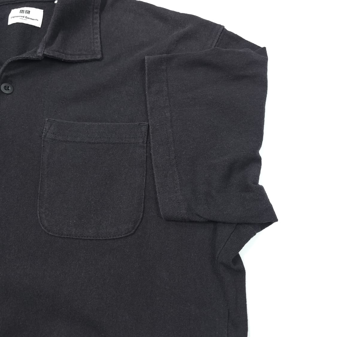 유니클로x엔지니어드가먼츠 코튼 반팔카라티 블랙 (M) 상품이미지3