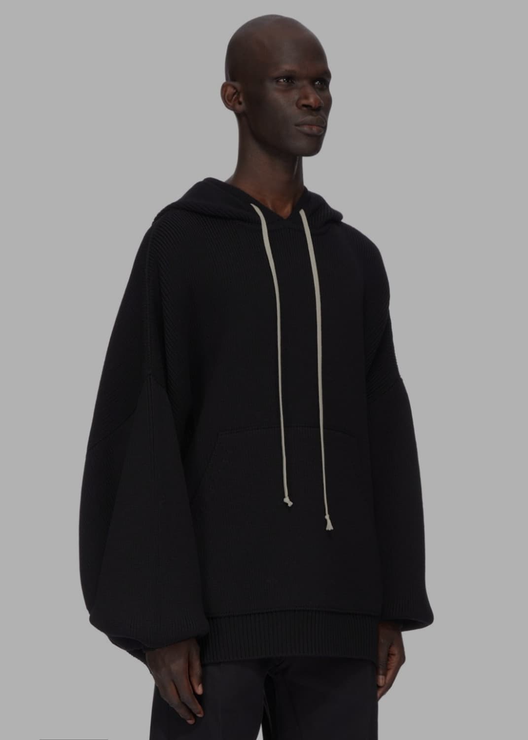 릭오웬스 FW25 런웨이 HUN 알파카 오버핏 후드 스웨터 상품이미지1