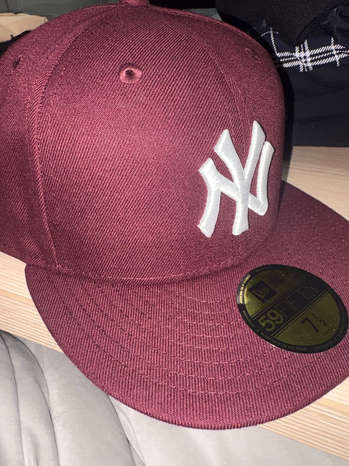 뉴에라 59FIFTY 뉴욕 양키스 버건디 7 1/2 상품이미지1