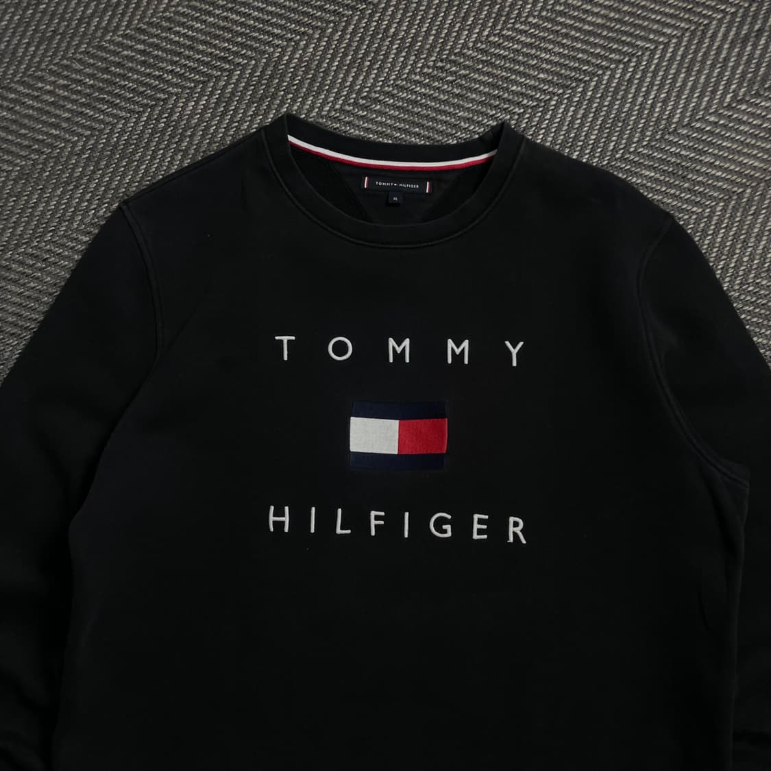 타미힐피거 자수 빅로고 박시핏 맨투맨 y 4686 상품이미지5