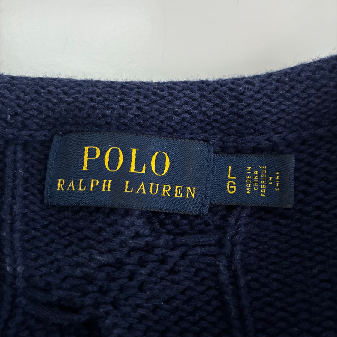 Polo  폴로 랄프로렌 자수 다크네이비 케이블 니트 상품이미지3