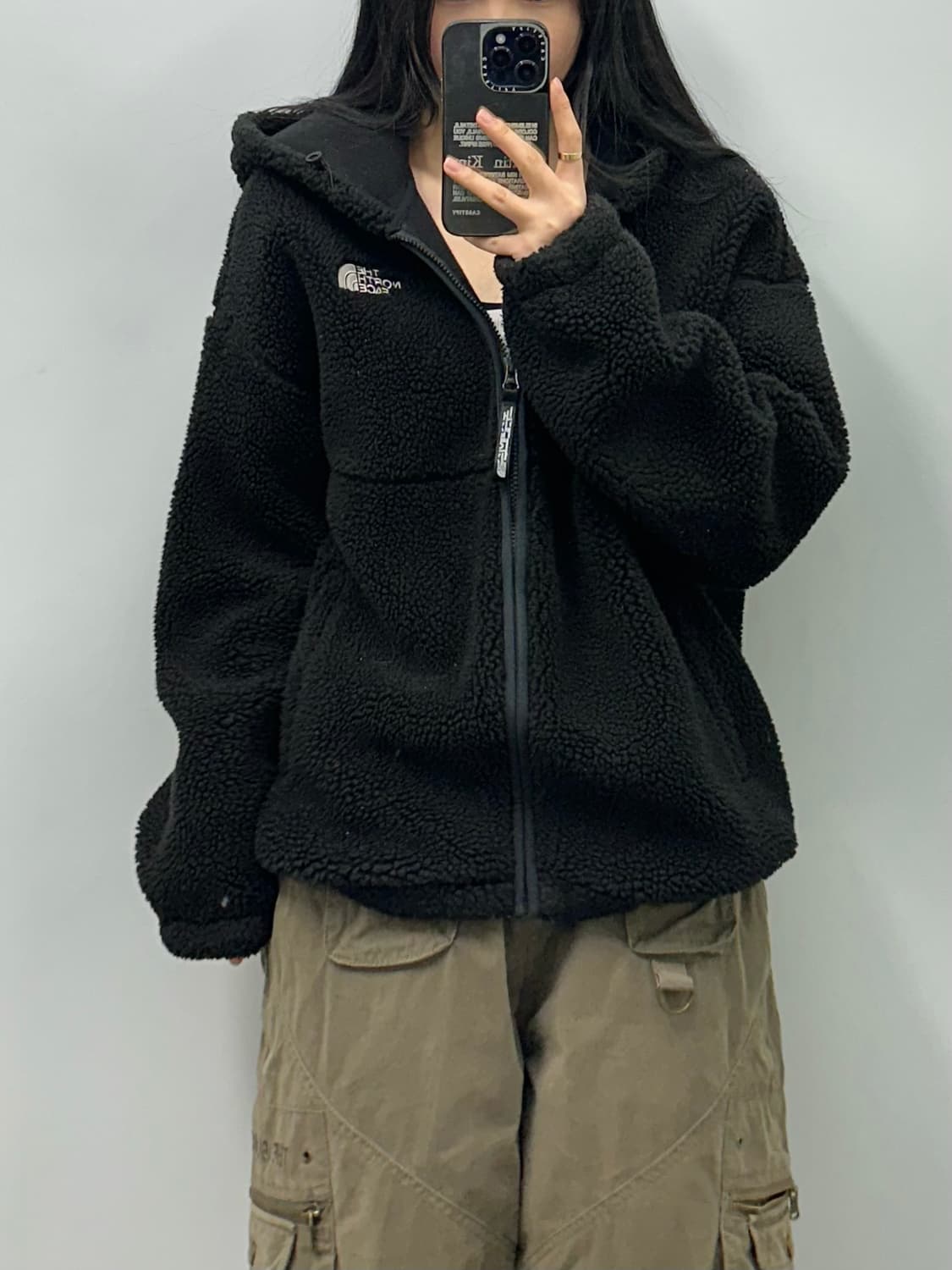 노스페이스 신형 오버핏 뽀글이 쉐르파 후드집업 상품이미지1