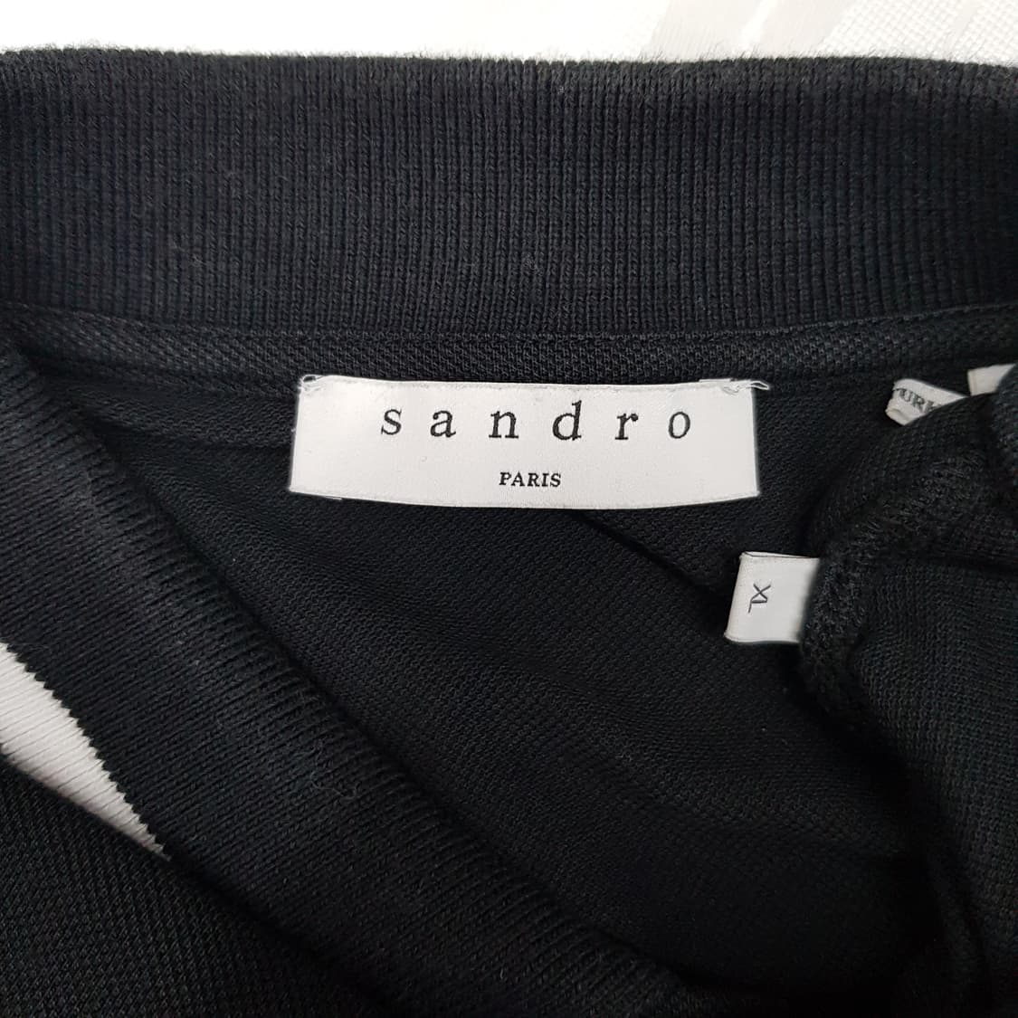 산드로 남성 배색 카라 코튼 반팔 폴로티 XL사이즈 상품이미지6