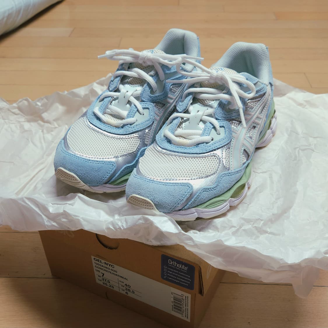 아식스 gel-nyc 젤 nyc 크림/아쿠아마린 상품이미지2